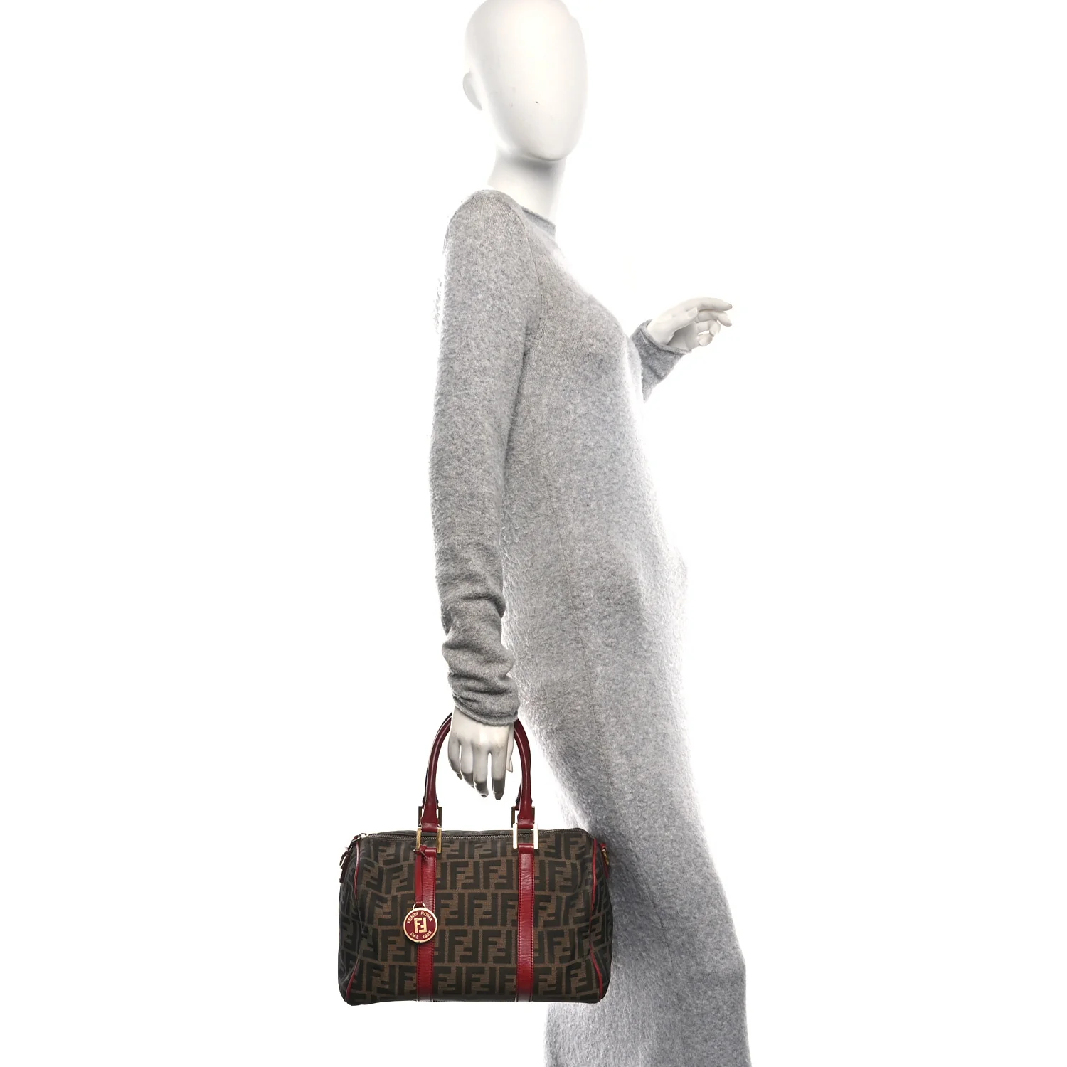 Zucca Calfskin Medium Convertible Boston Satchel Tobacco Granada - Image 2