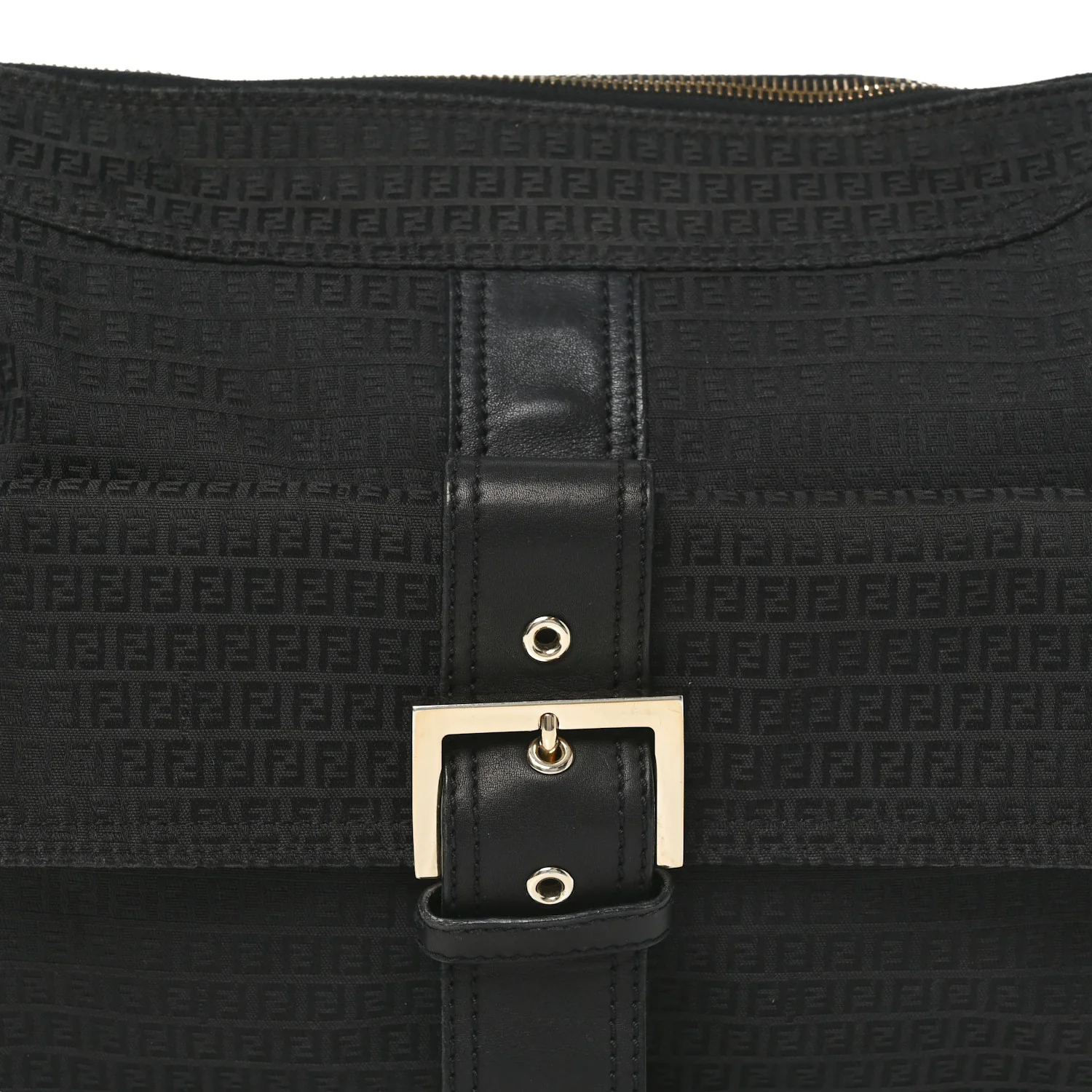 Zucchino Vitello Shoulder Bag Black - Image 7