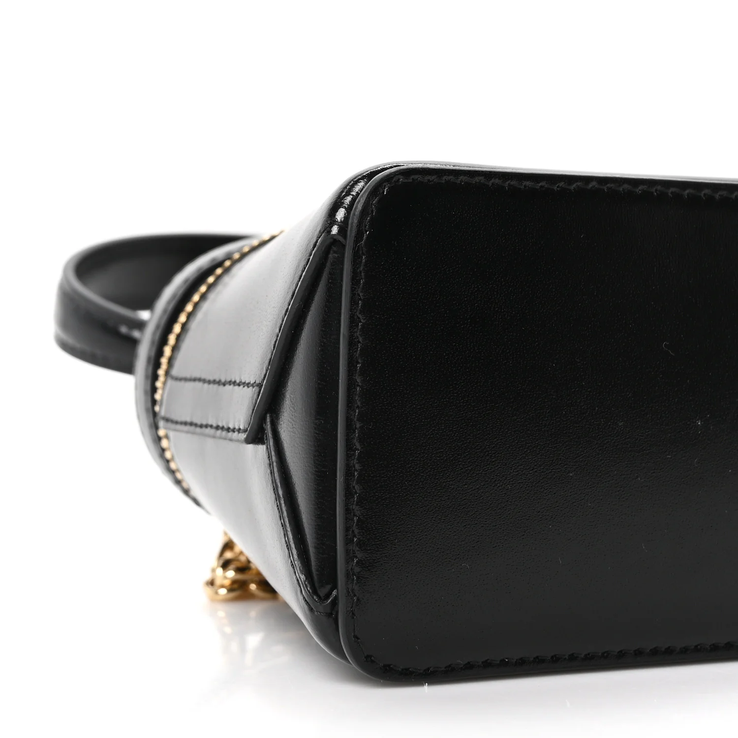 Box Calfskin Antigona Mini Vanity Bag With Chain Black - Image 8