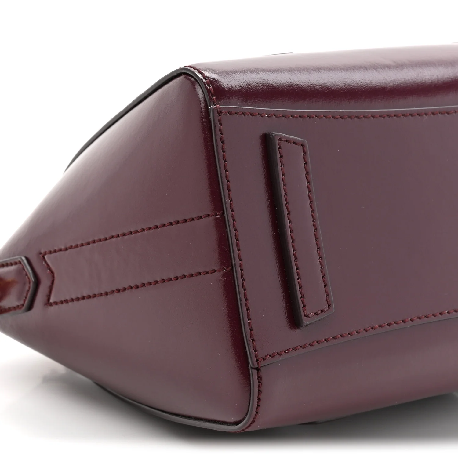 Box Calfskin Mini Lock Antigona Oxblood Red - Image 10