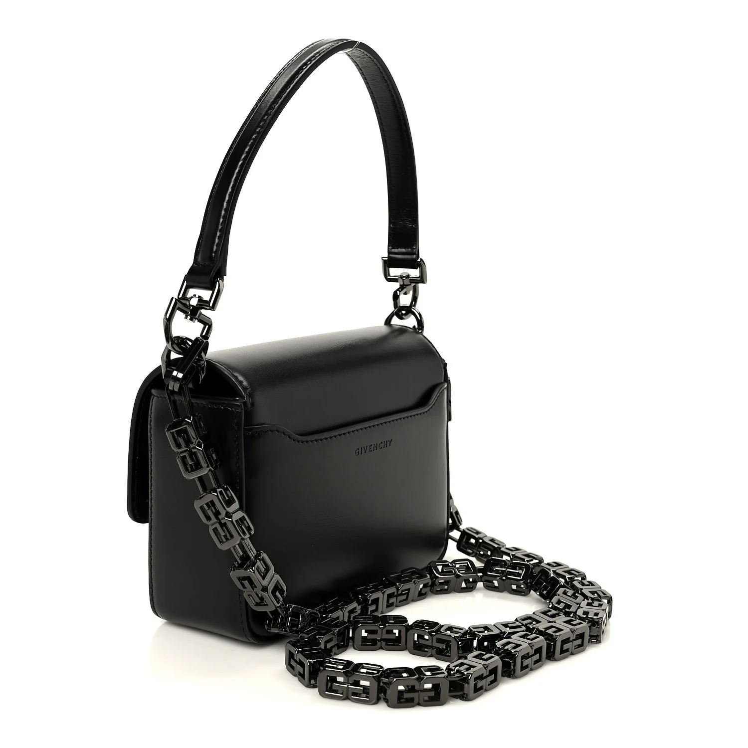 Box Calfskin Small 4G Cube Chain Shoulder Bag So Black - Image 3