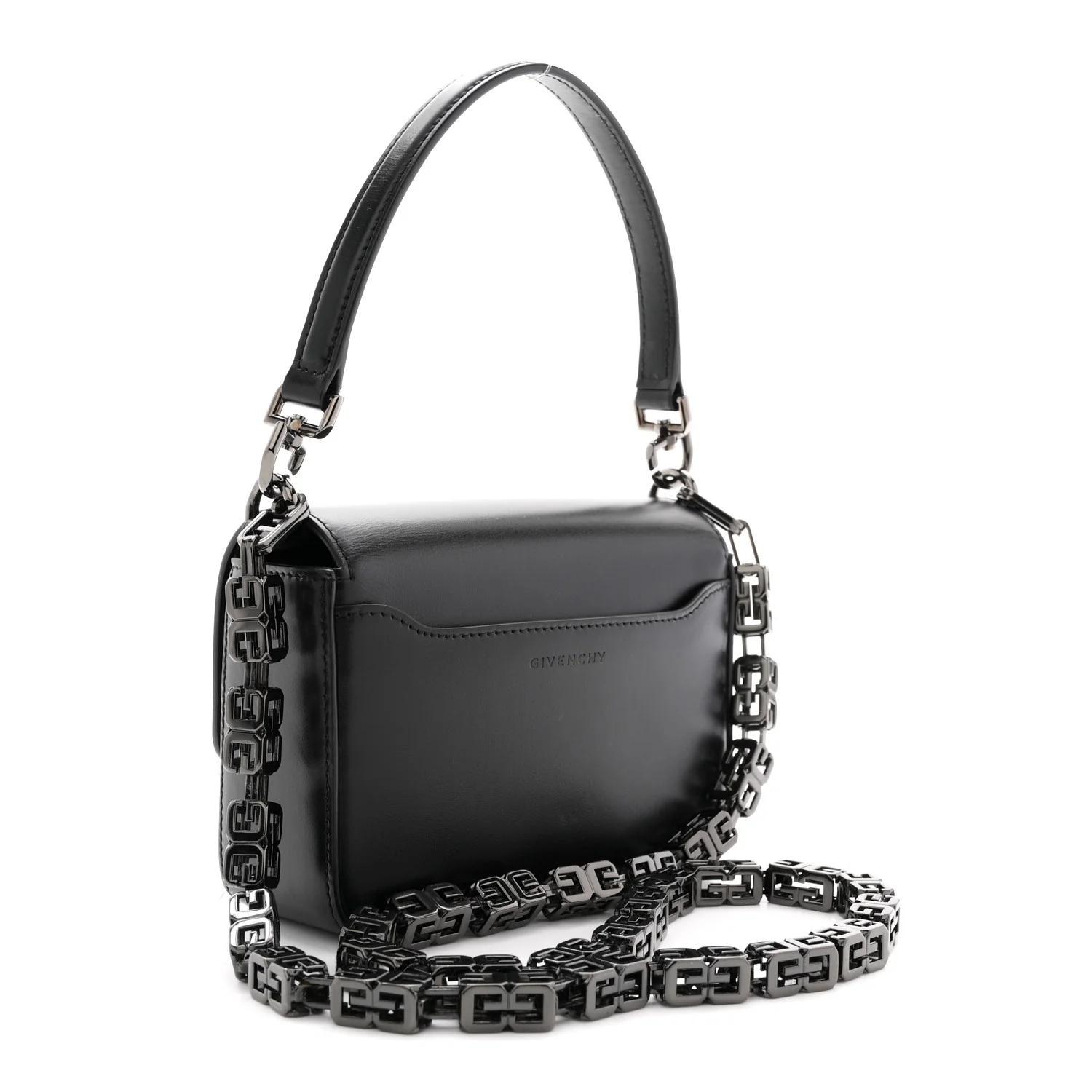 Box Calfskin Small 4G Cube Chain Shoulder Bag So Black - Image 3