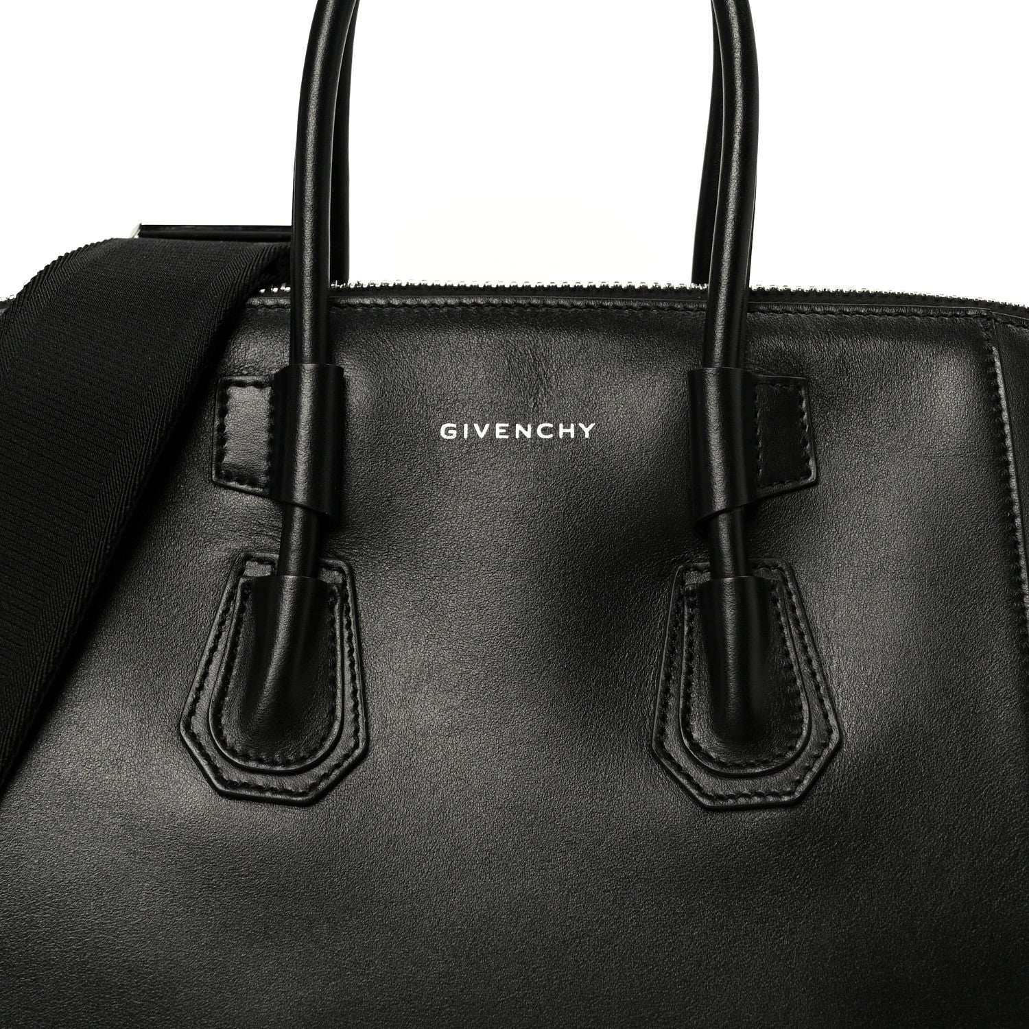 Box Calfskin Small Antigona Sport Top Handle Bag Black - Image 8