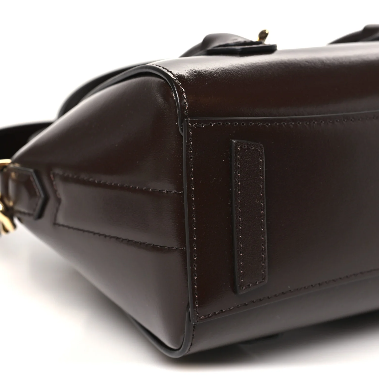 Box Calfskin Toy Lock Antigona Shoulder Bag Ebony Brown - Image 8