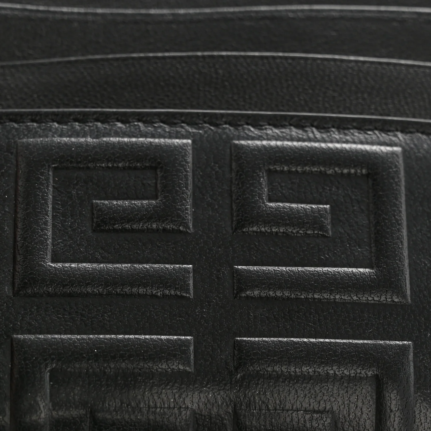 Calfskin 4G Embossed Card Holder Black - Image 11