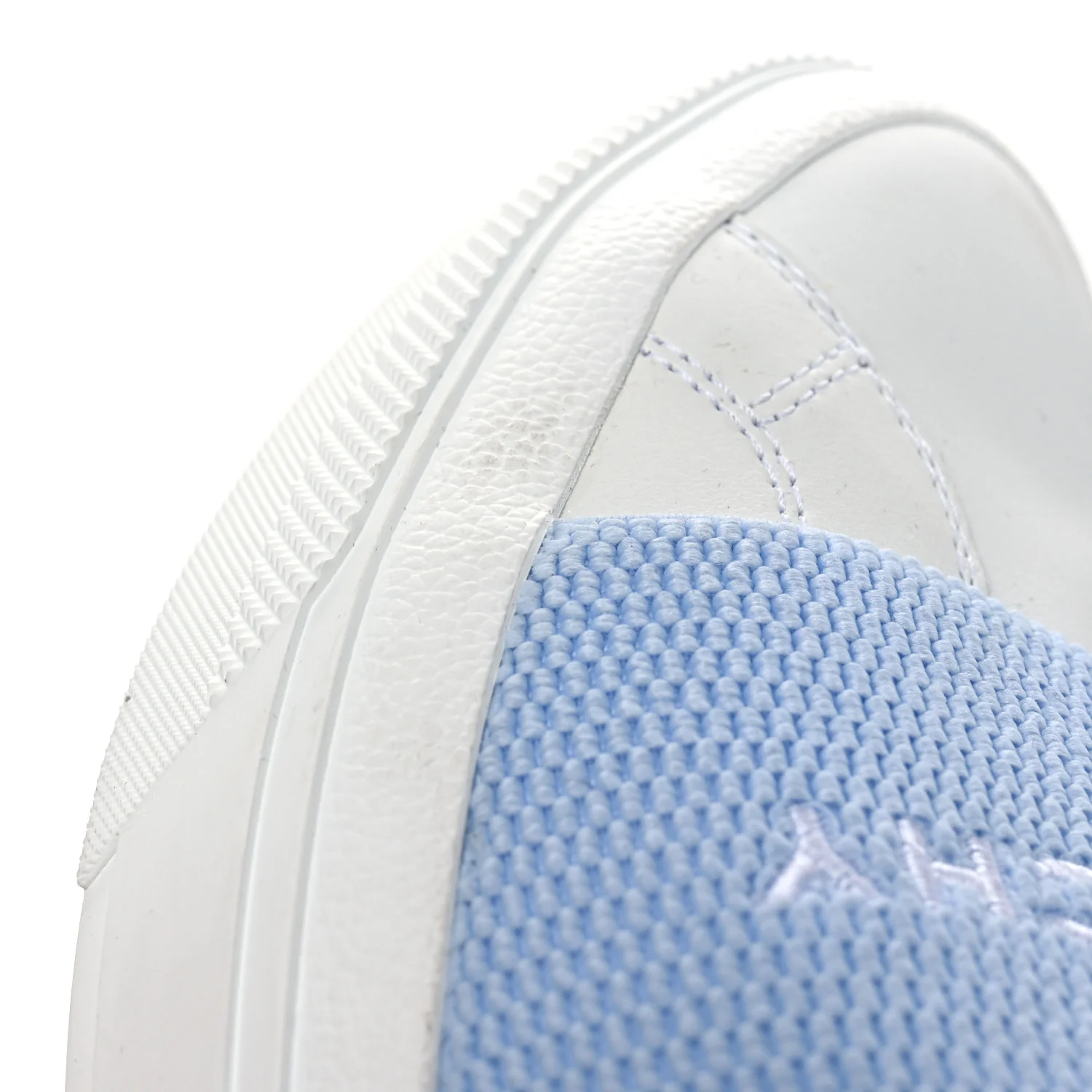 Calfskin Band Logo Womens City Sport Sneakers 38 White Blue - Image 12