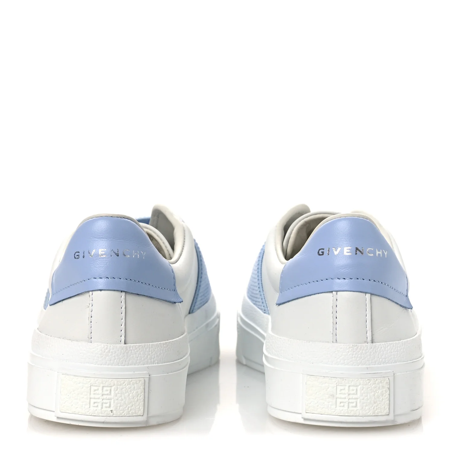 Calfskin Band Logo Womens City Sport Sneakers 38 White Blue - Image 6