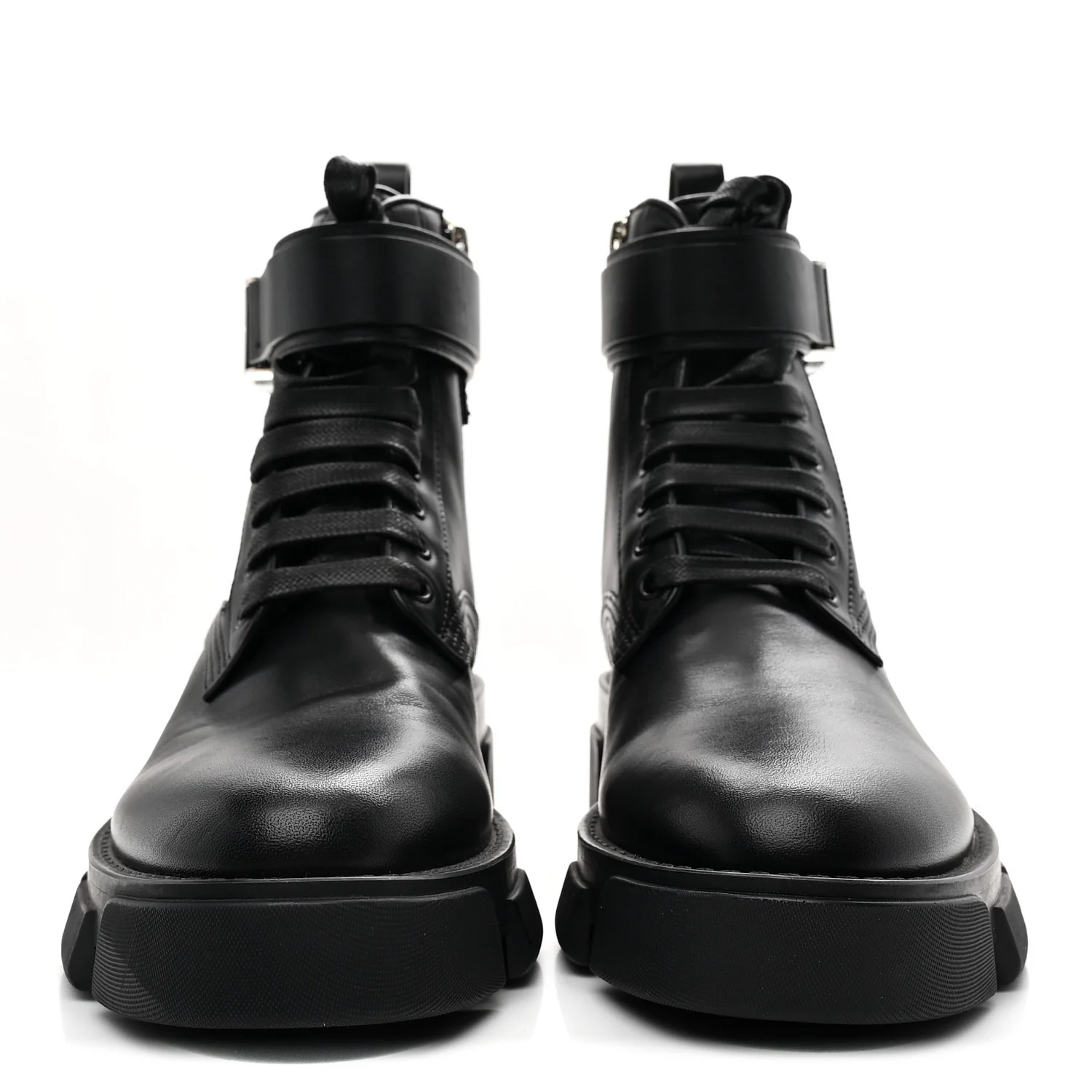 Calfskin Combat Boots 36 Black - Image 3