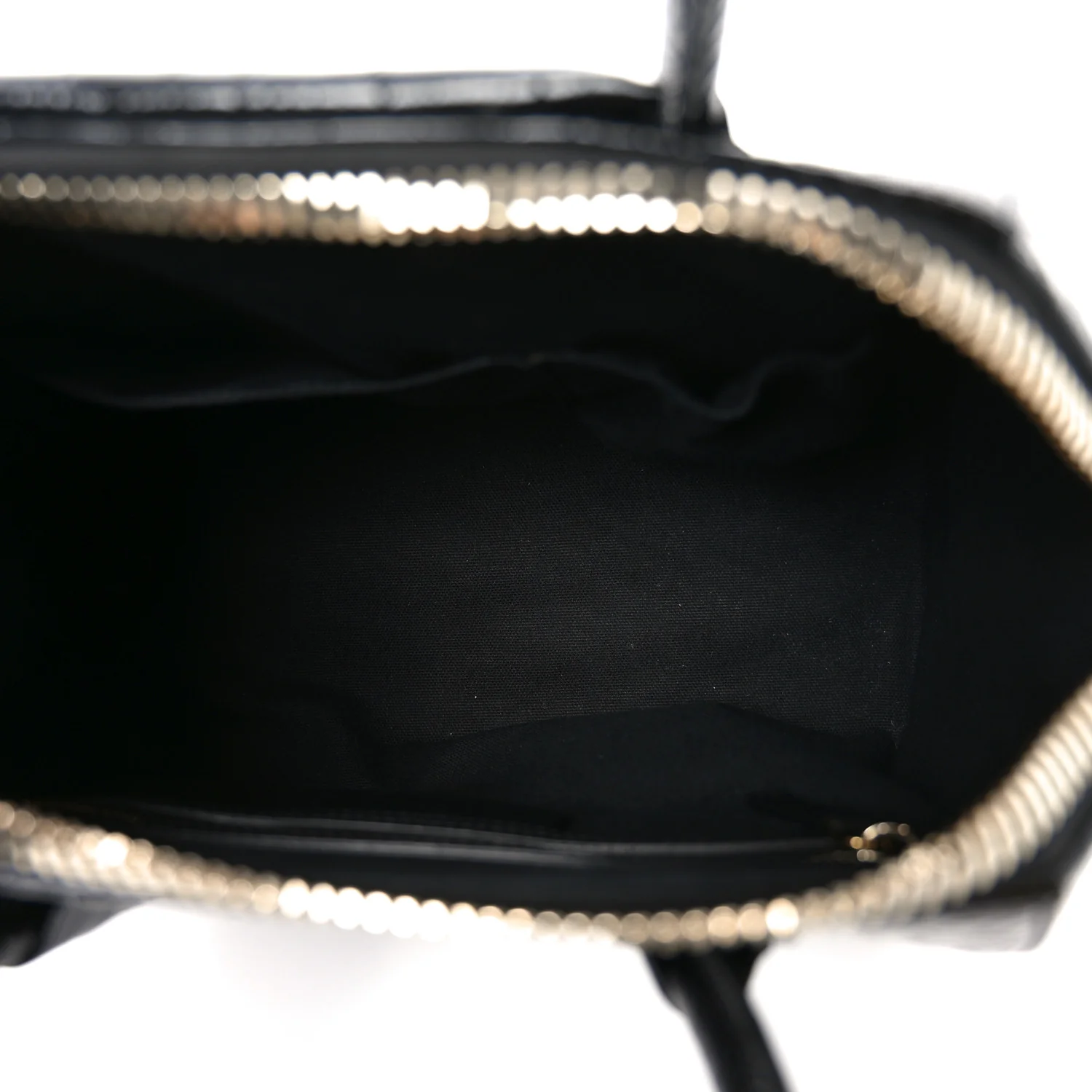 Calfskin Crocodile Embossed Small Antigona Black - Image 5