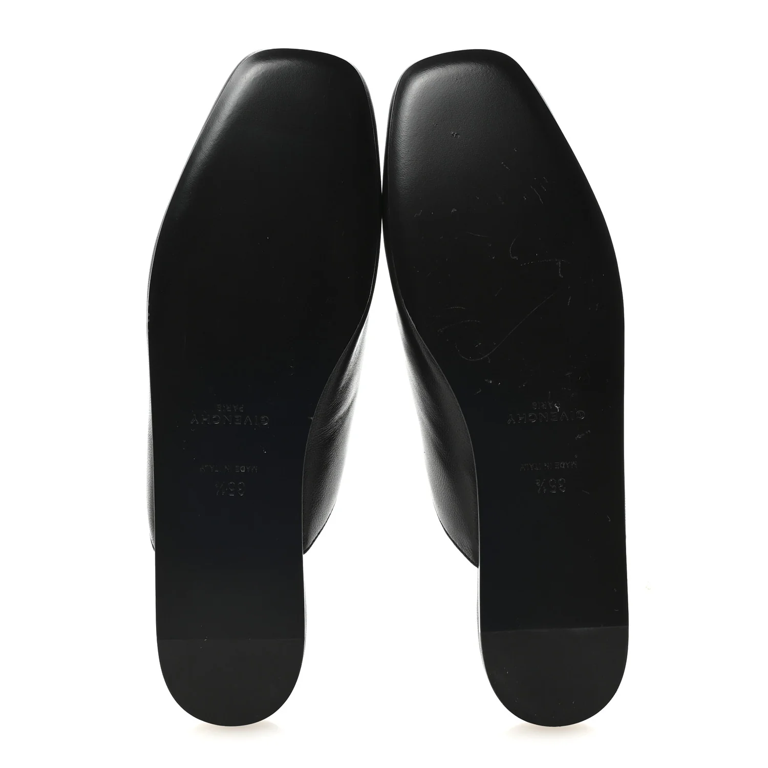 Calfskin Dune Bedford Logo Mule Slides 35.5 Black - Image 6