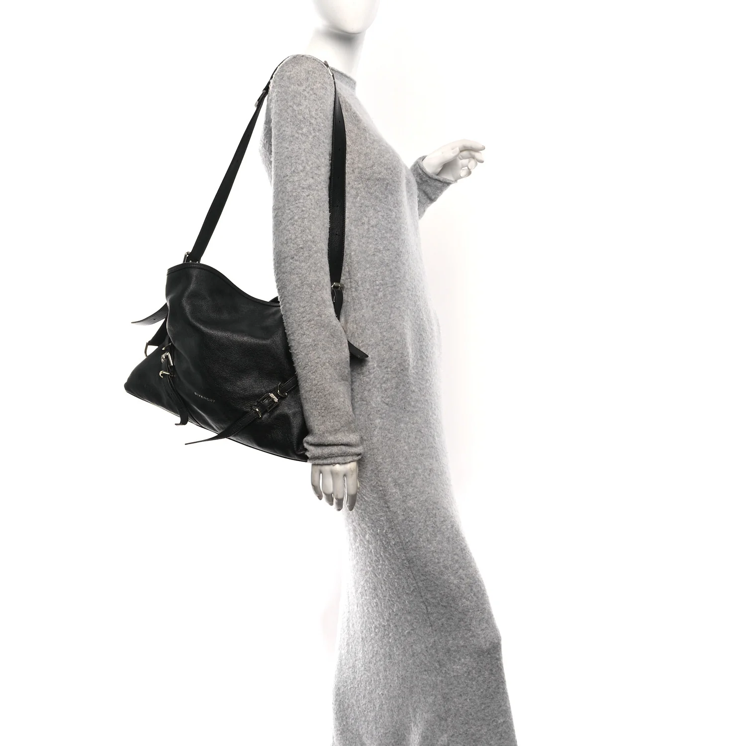 Calfskin Medium Voyou Bag Black - Image 2