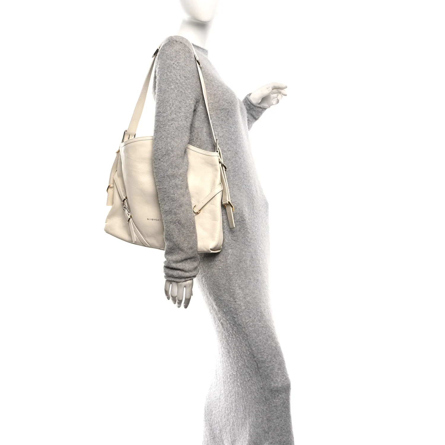 Calfskin Medium Voyou Bag Ivory - Image 2