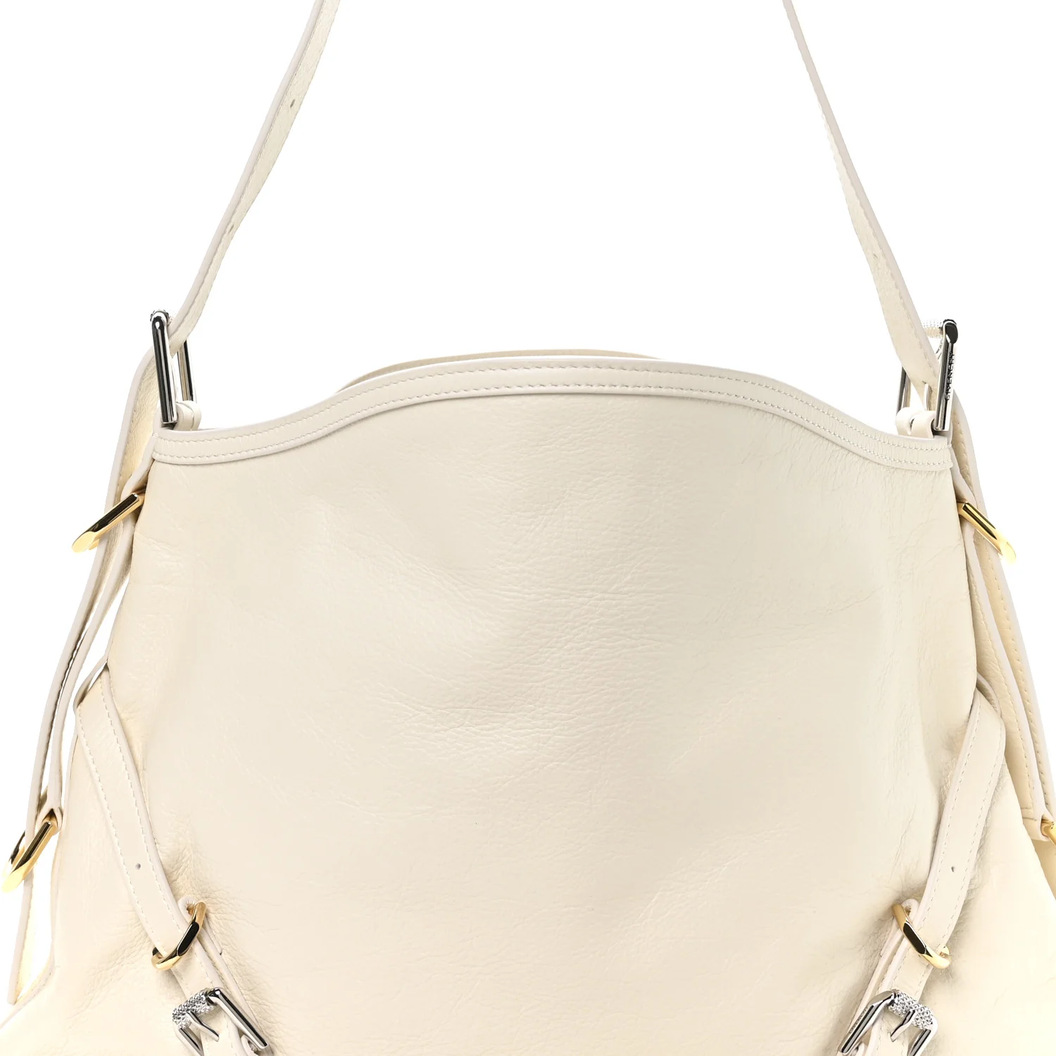 Calfskin Medium Voyou Bag Ivory - Image 8