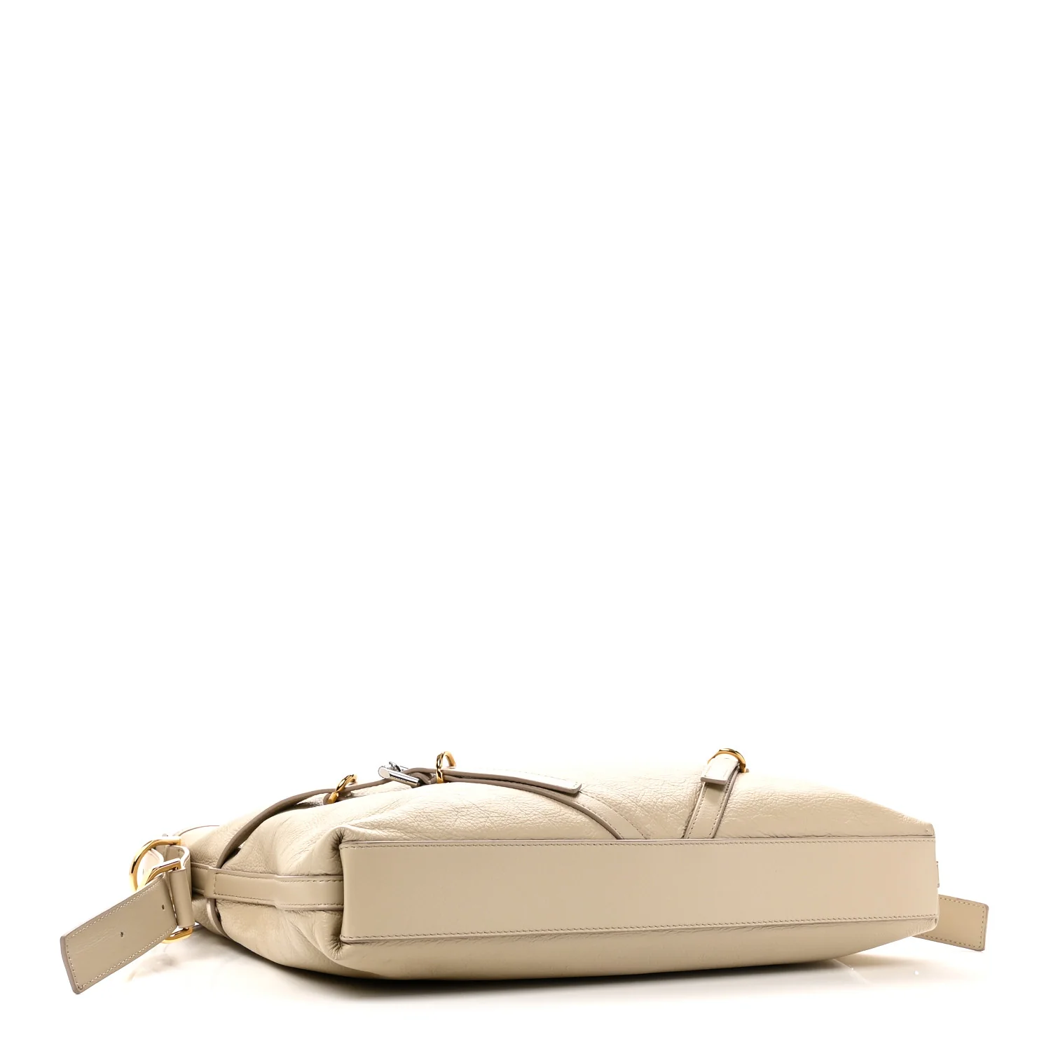 Calfskin Medium Voyou Bag Natural Beige - Image 4