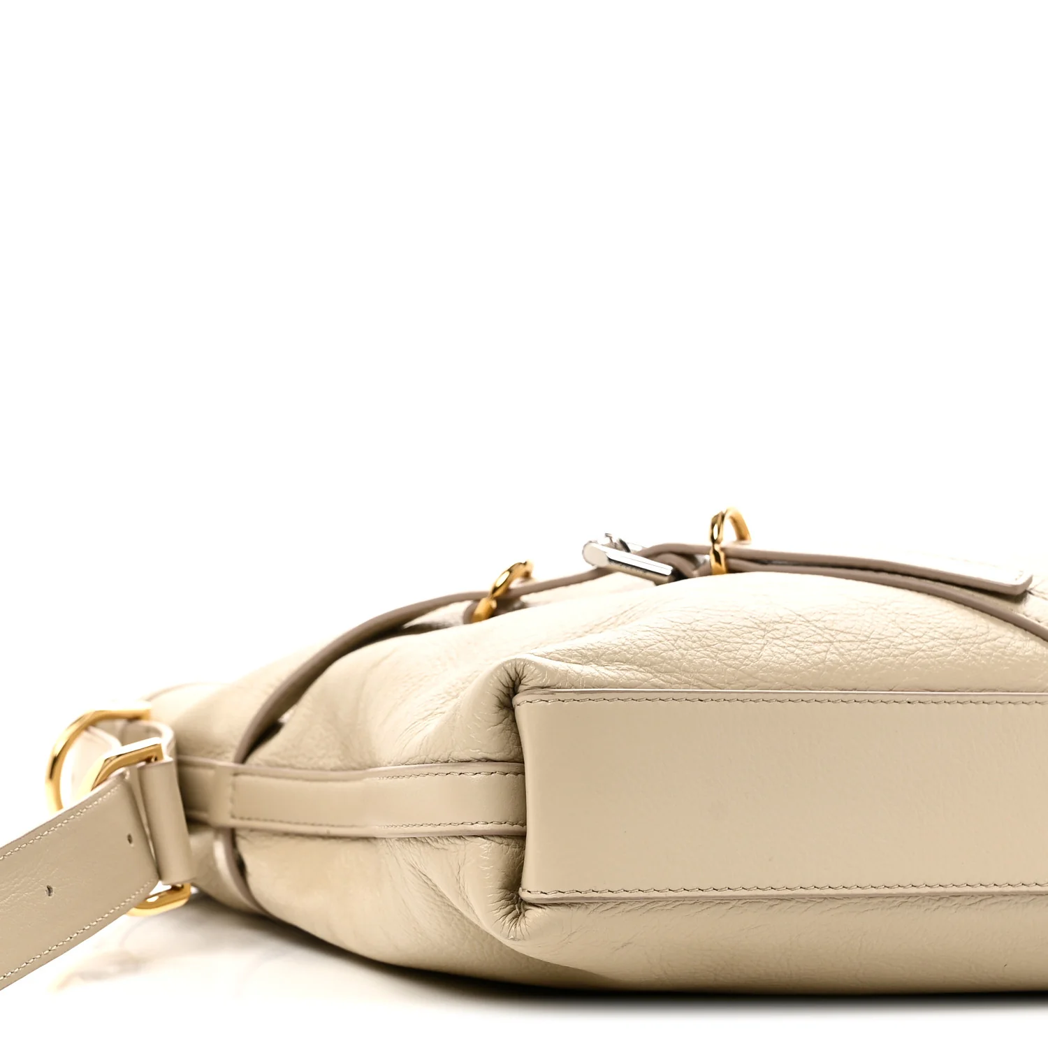 Calfskin Medium Voyou Bag Natural Beige - Image 9