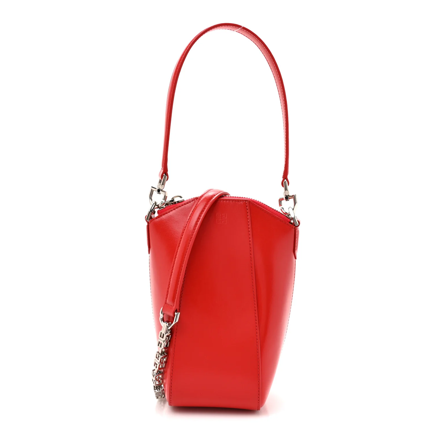 Calfskin Mini Vertical Antigona Red