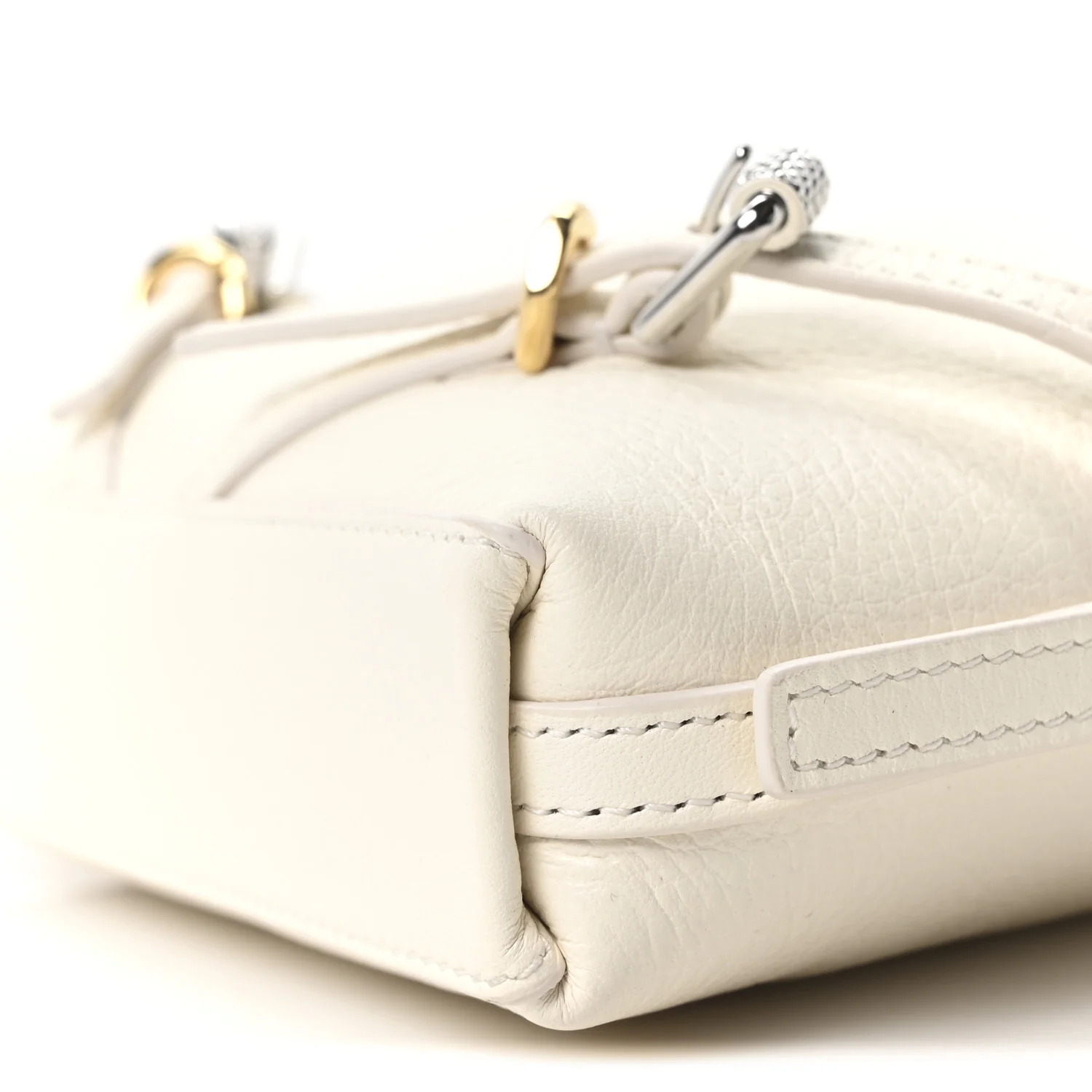 Calfskin Nano Voyou Bag White - Image 10