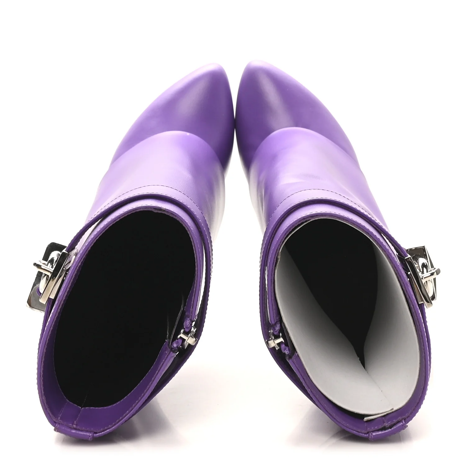 Calfskin Shark Lock Ankle Boots 35 Ultraviolet - Image 2