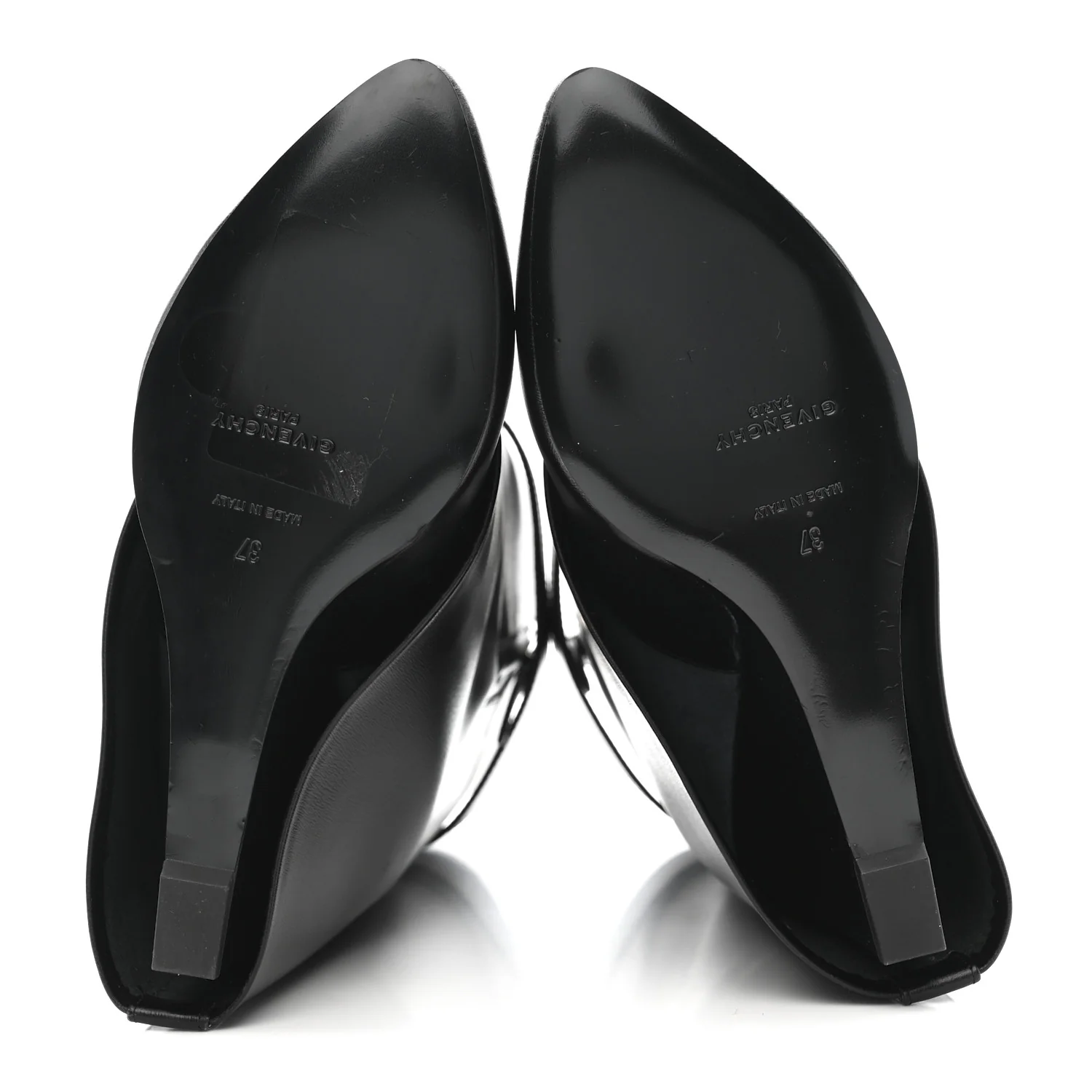 Calfskin Shark Lock Ankle Boots 37 Black - Image 6