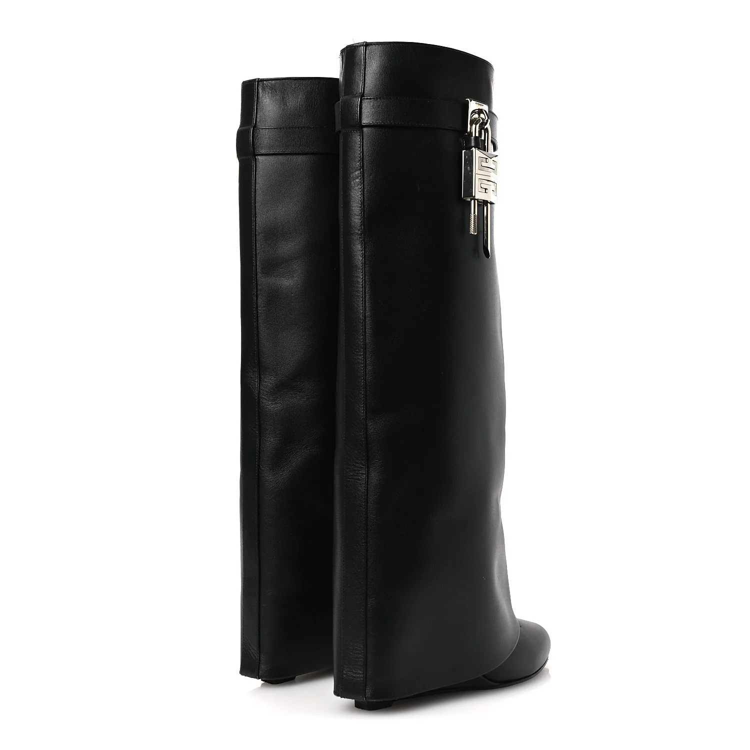 Calfskin Shark Lock Pant Boots 37 Black - Image 5
