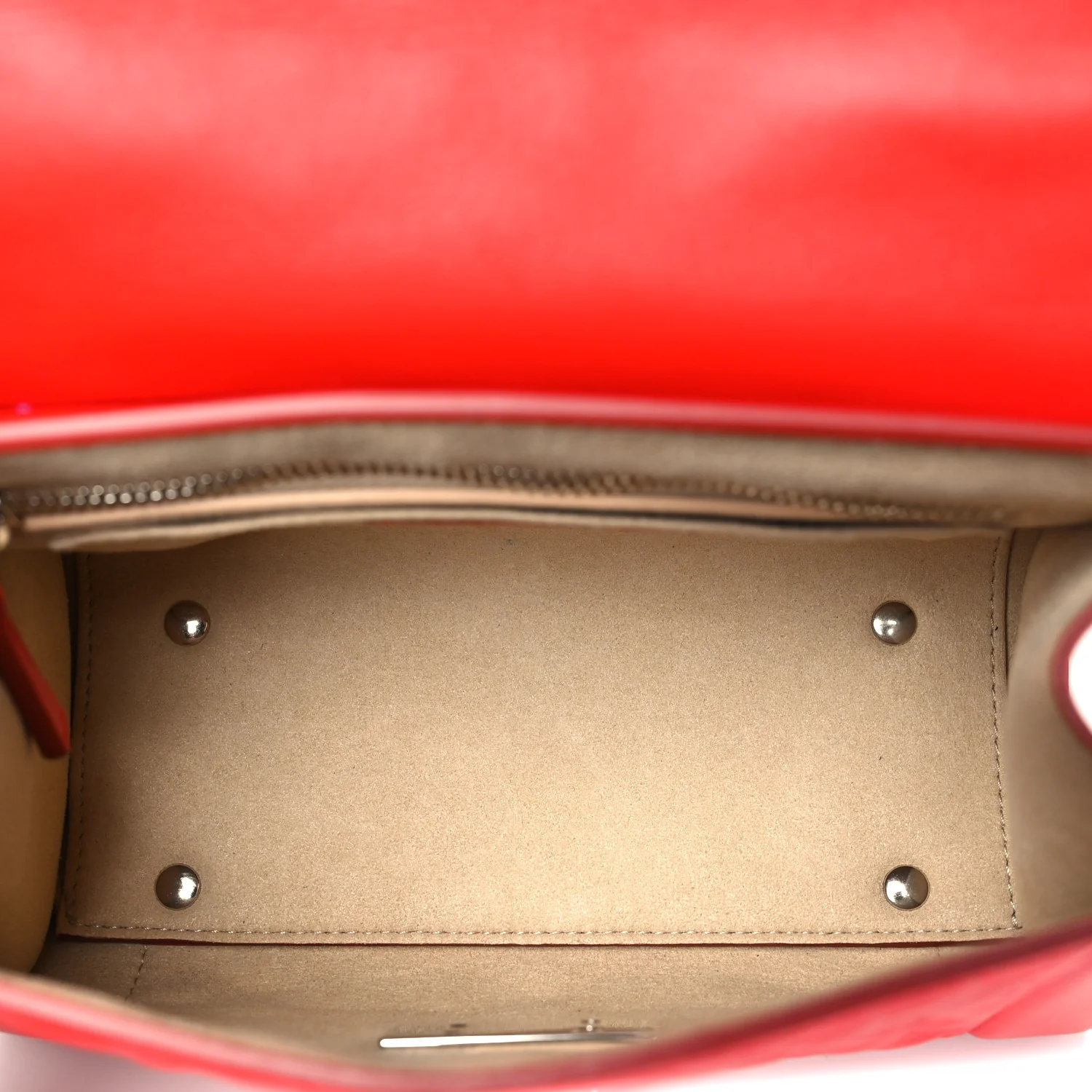 Calfskin Star Quilted Mini Shark Lock Satchel Medium Red - Image 5