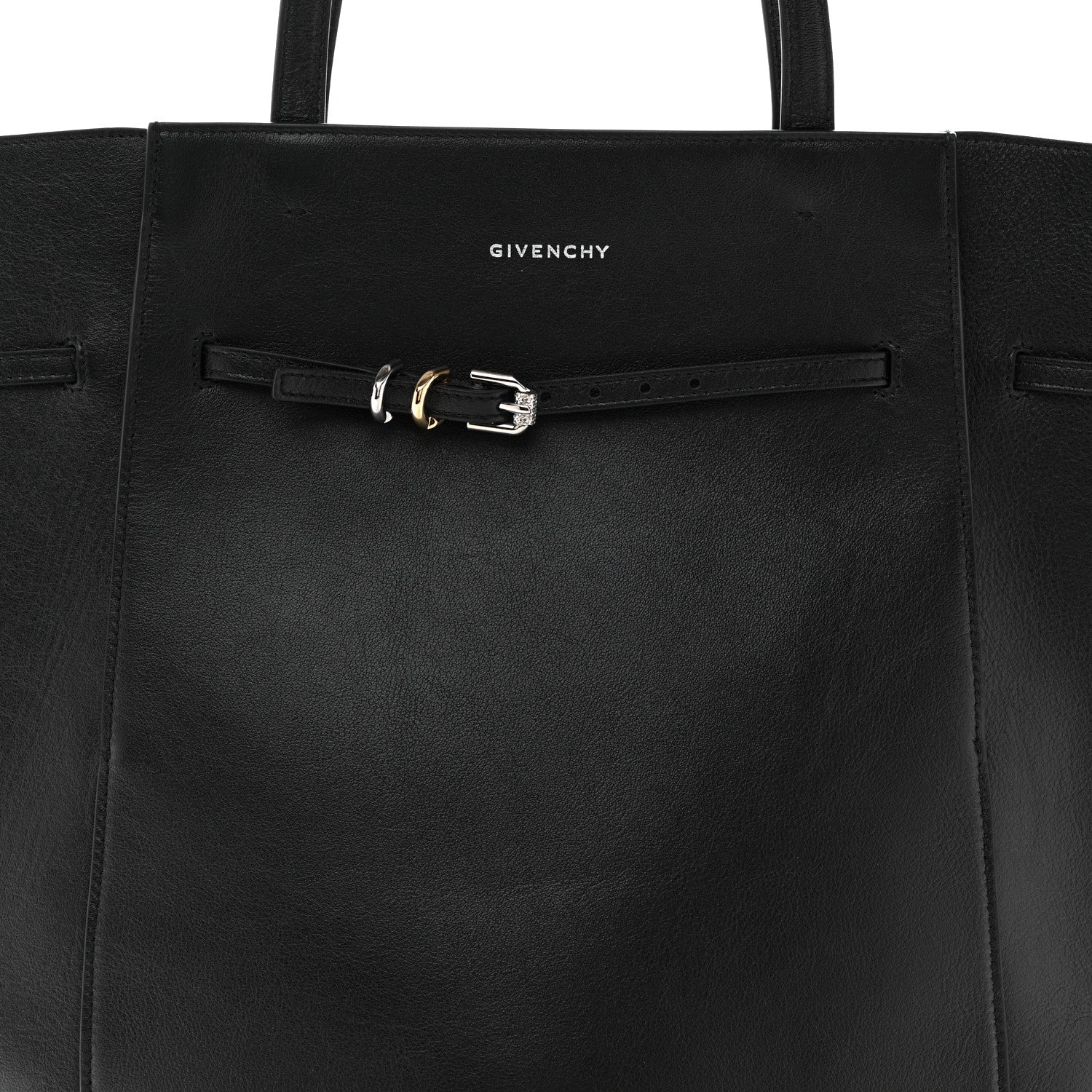 Calfskin Voyou Medium North South Tote Black - Image 8