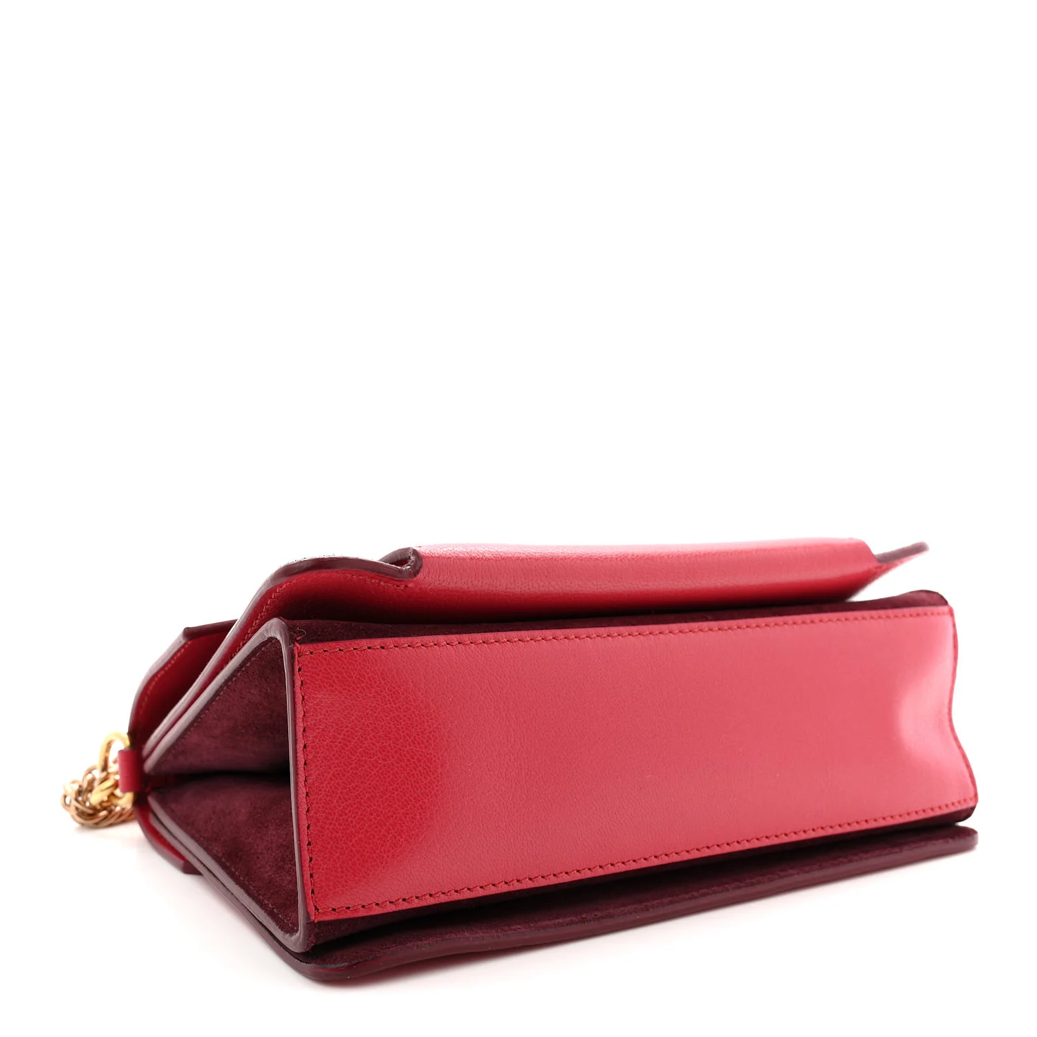 Goatskin Suede Small GV3 Shoulder Bag Pink Aubergine - Image 4