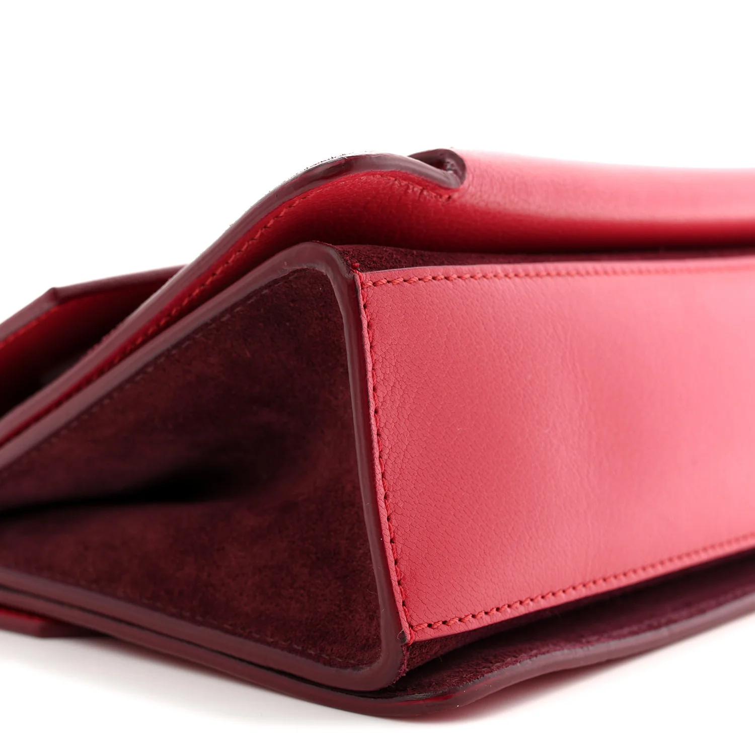 Goatskin Suede Small GV3 Shoulder Bag Pink Aubergine - Image 8