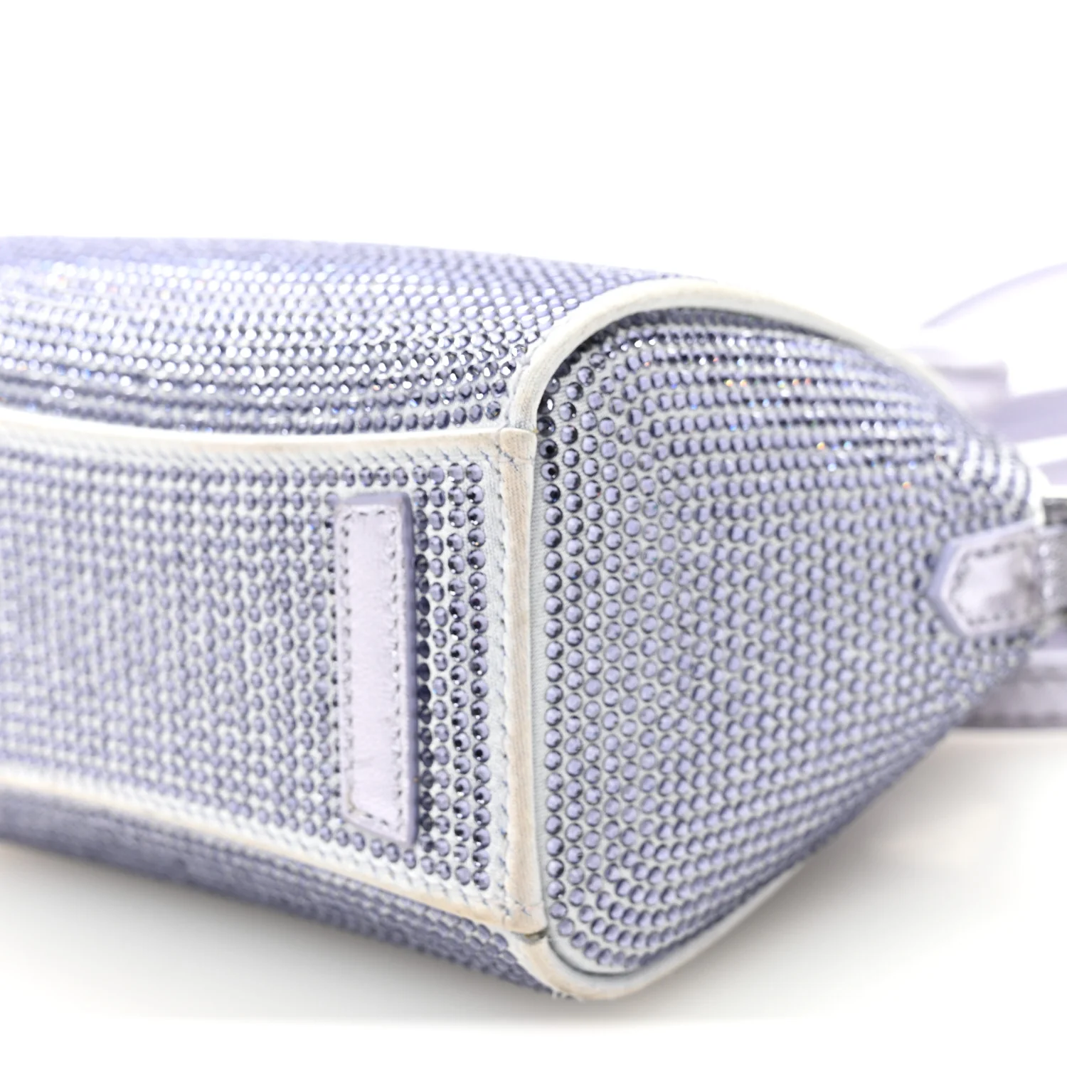 Lambskin Satin Strass Micro Antigona Lavender - Image 10