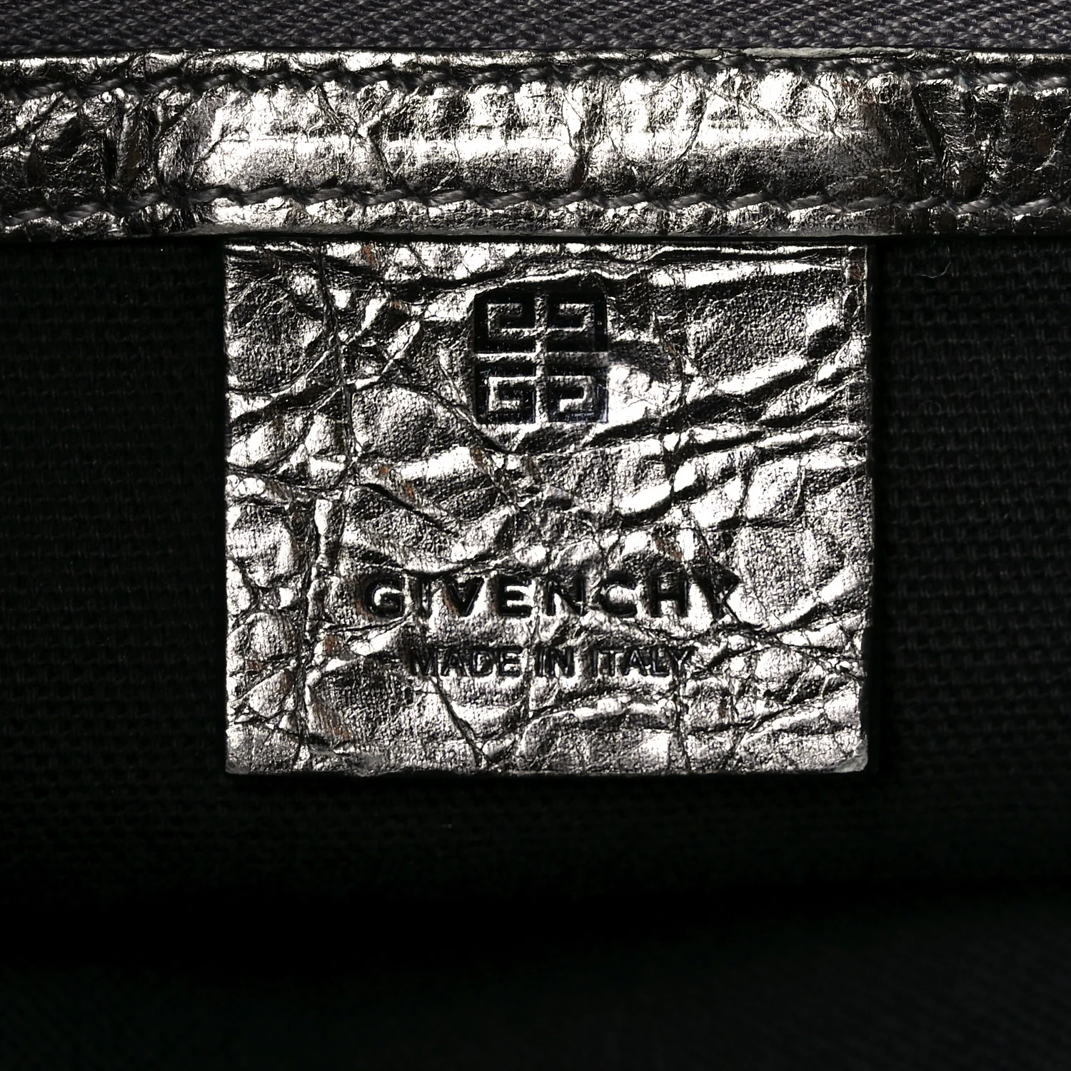 Metallic Calfskin Medium Voyou Bag Silver - Image 6