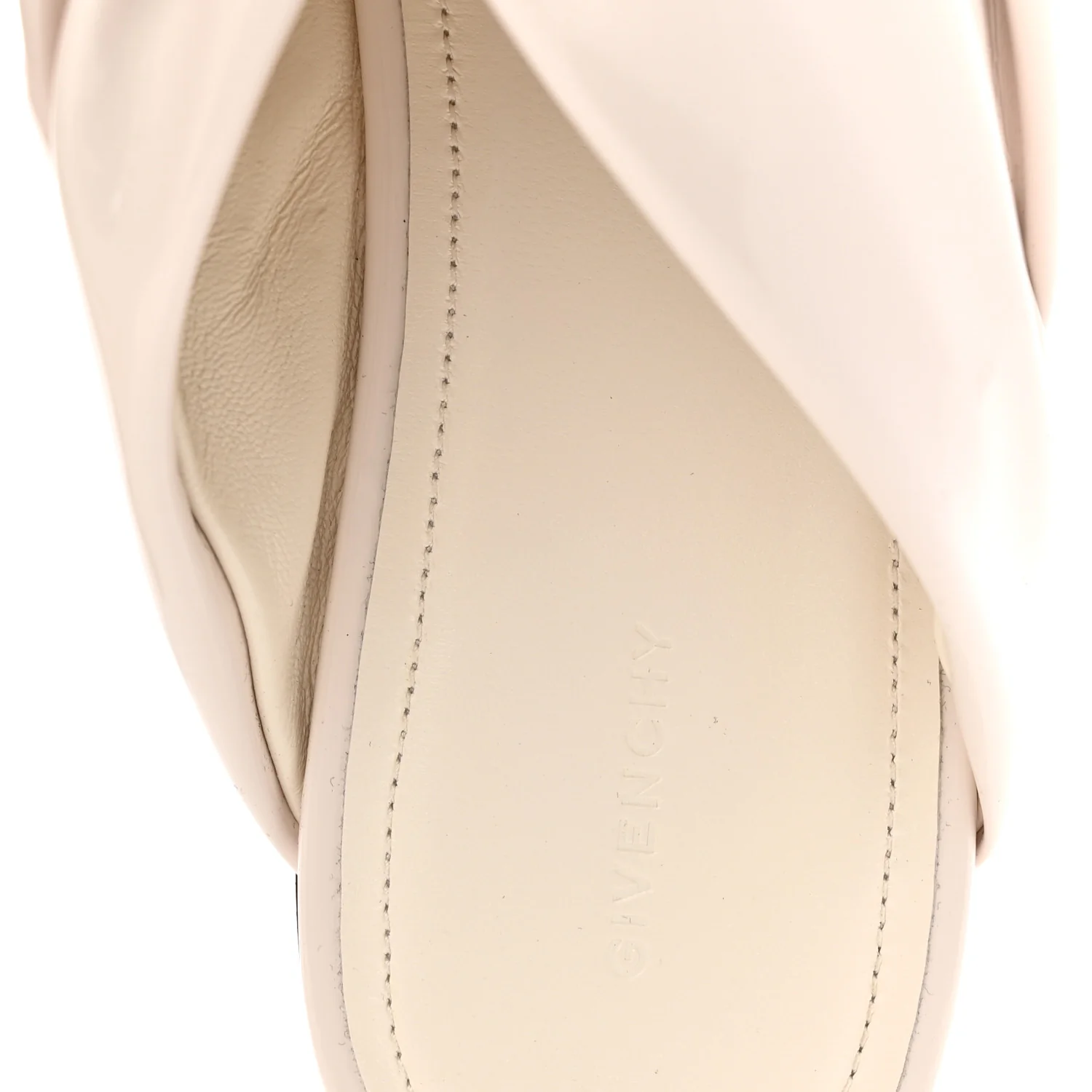 Patent Show Twist Flat Mule Sandals 38 Ivory - Image 8