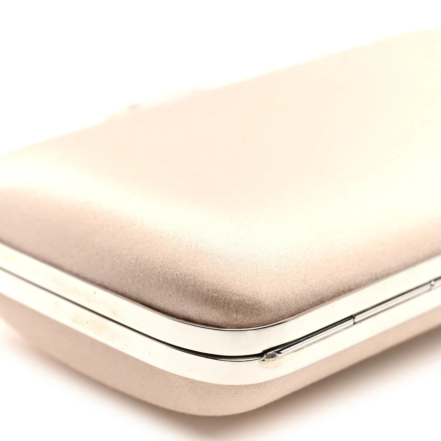 Satin Resin Clutch Beige - Image 8