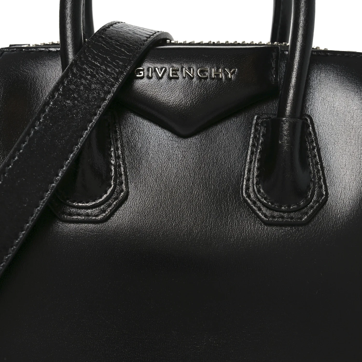 Shiny Lord Calfskin Mini Antigona Black - Image 8