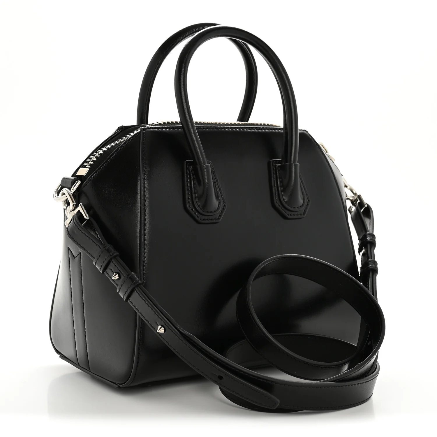 Shiny Lord Calfskin Mini Antigona Black - Image 3