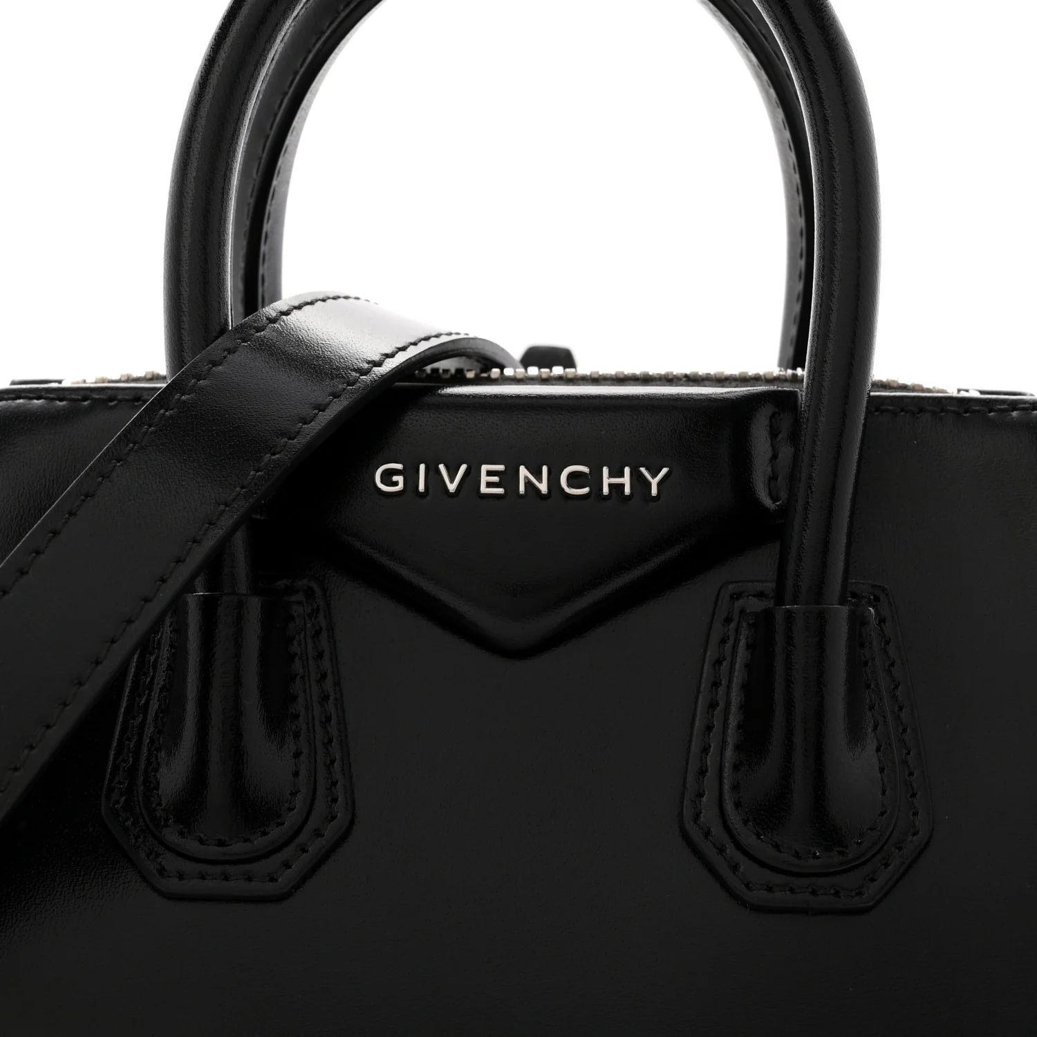 Shiny Lord Calfskin Mini Antigona Black - Image 9