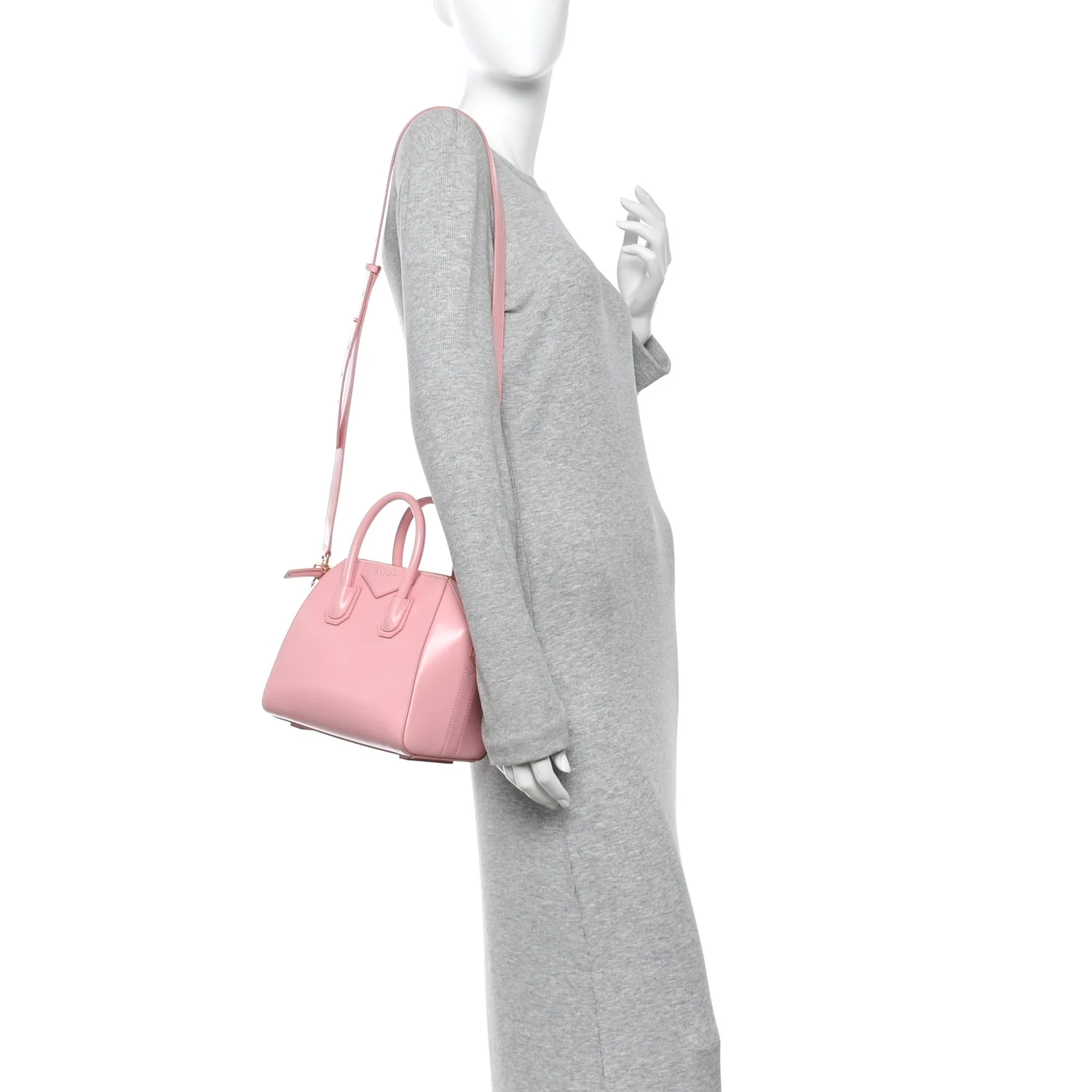 Shiny Lord Calfskin Mini Antigona Flamingo - Image 2