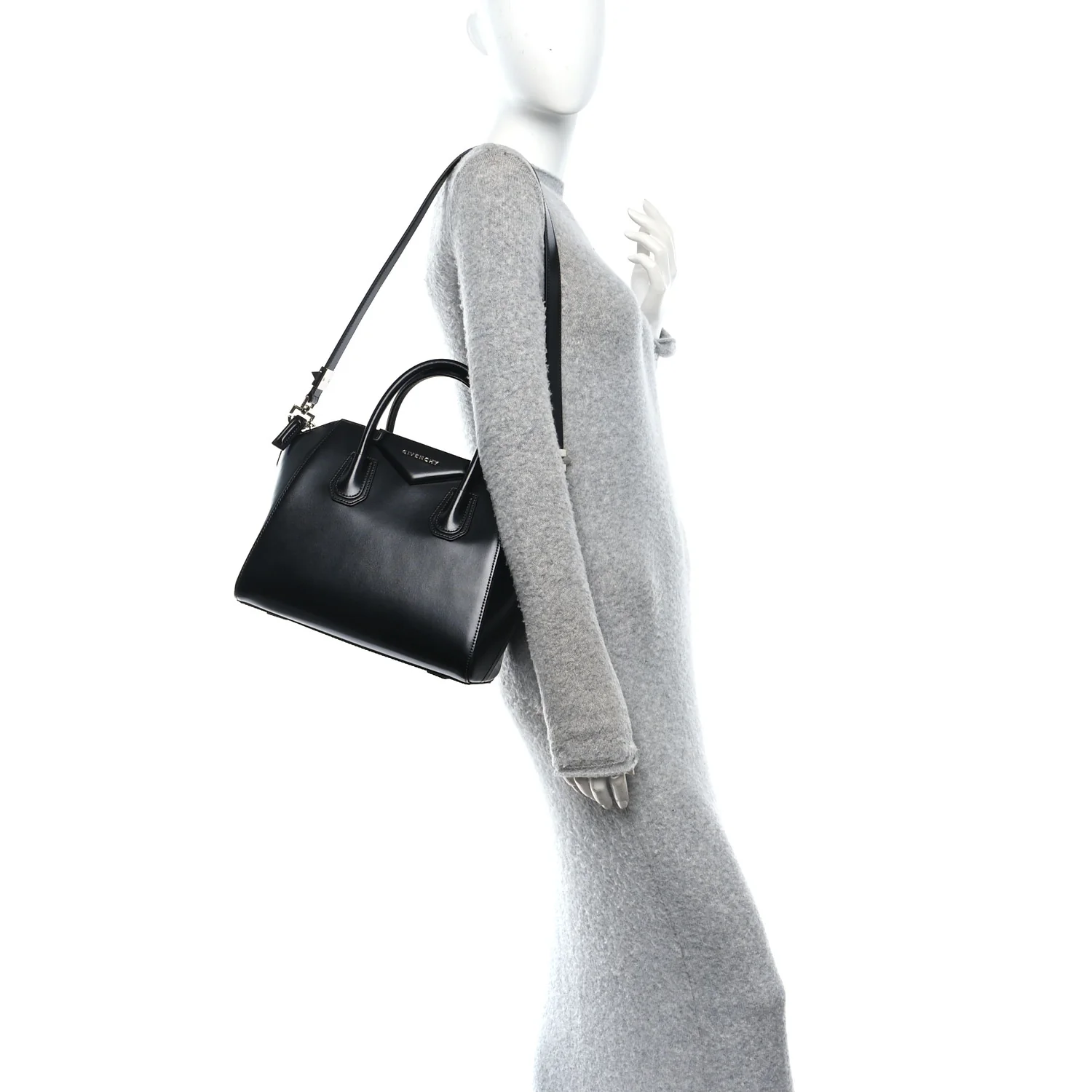 Shiny Lord Calfskin Small Antigona Black - Image 2