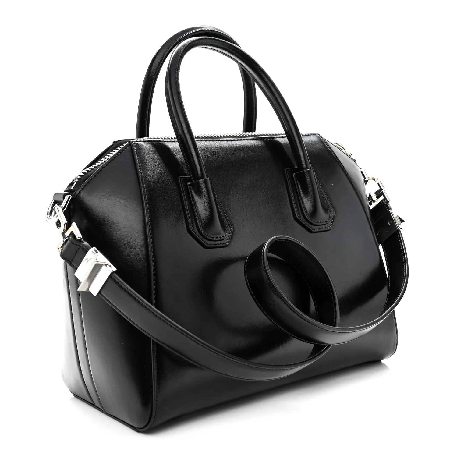 Shiny Lord Calfskin Small Antigona Black - Image 3