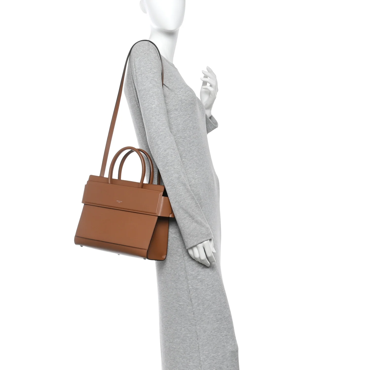 Smooth Calfskin Small Horizon Satchel Caramel - Image 2