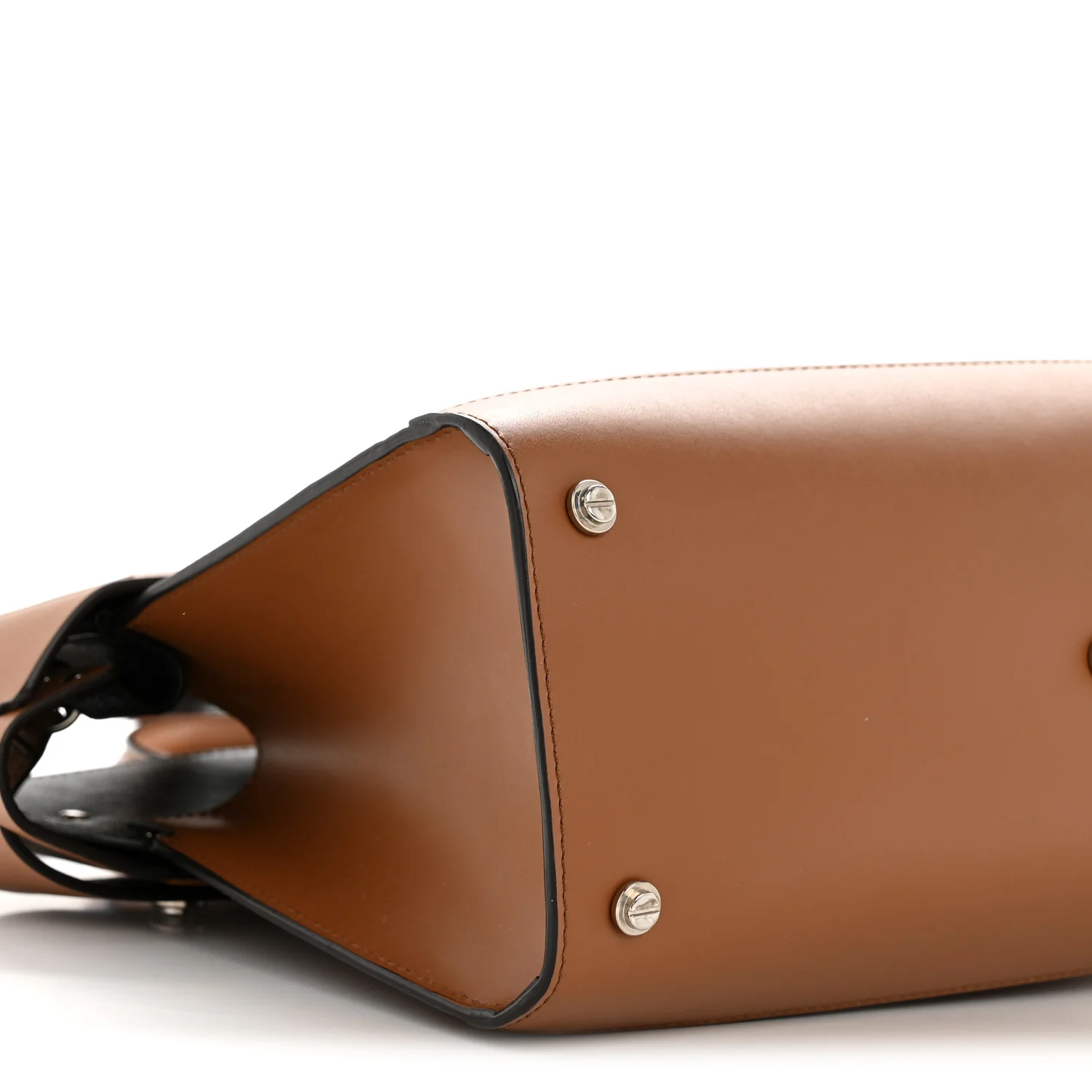 Smooth Calfskin Small Horizon Satchel Caramel - Image 8