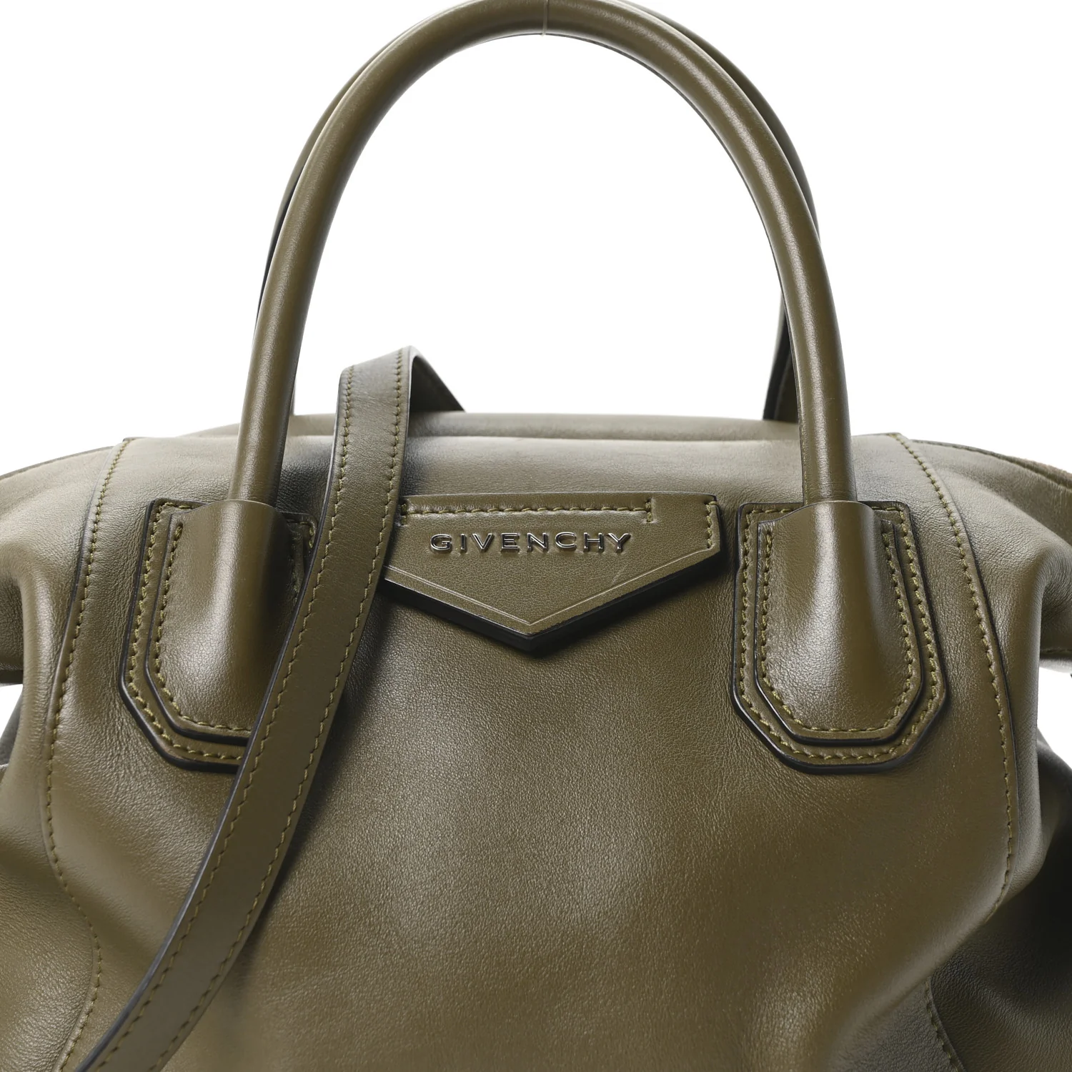 Smooth Calfskin Small Soft Antigona Dark Khaki - Image 7