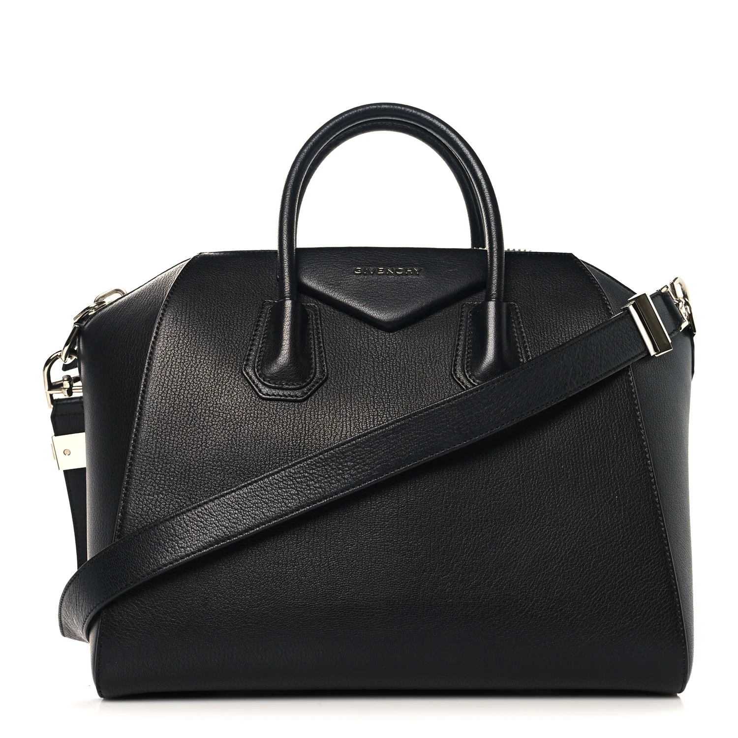 Sugar Goatskin Medium Antigona Black