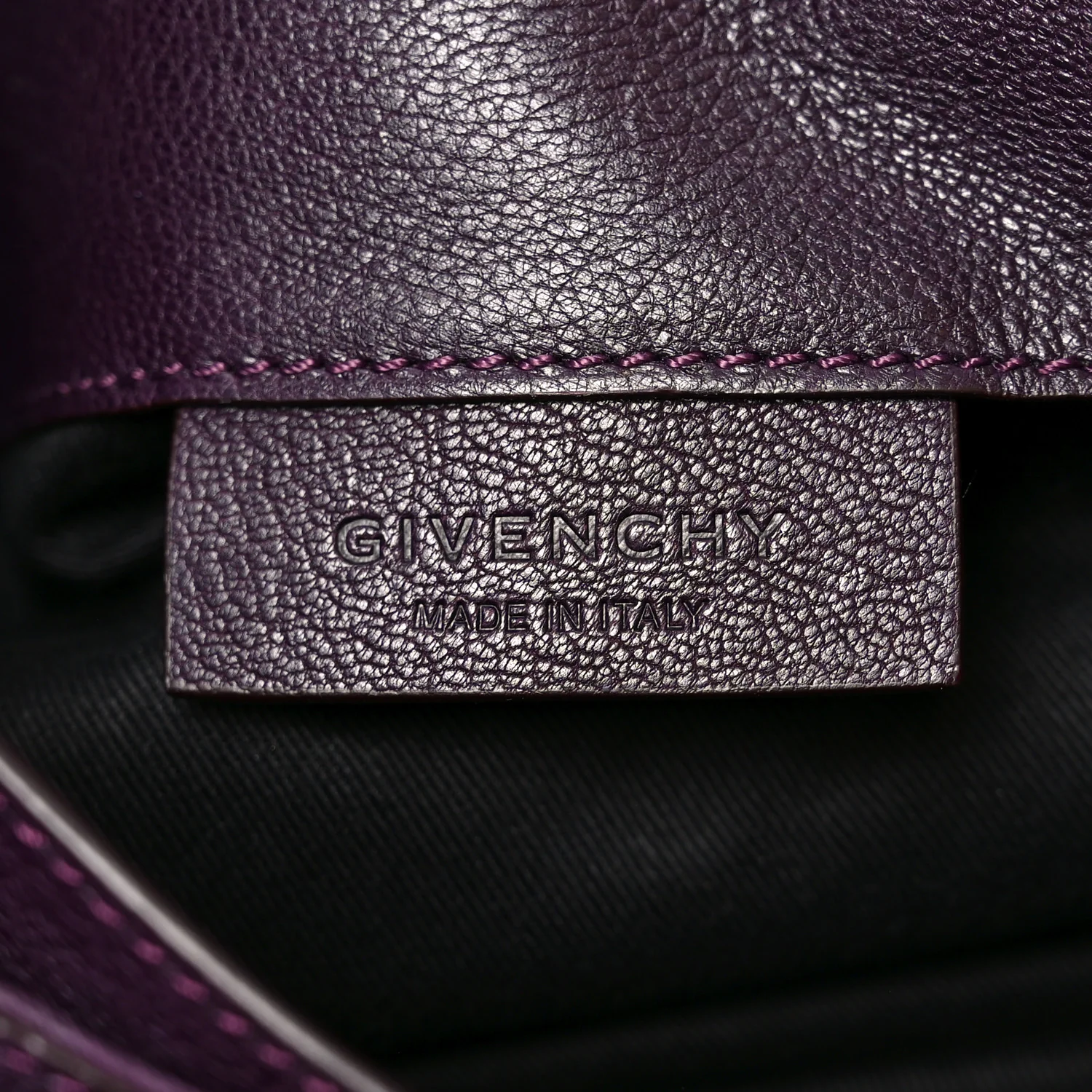 Sugar Goatskin Medium Antigona Envelope Clutch Aubergine - Image 6