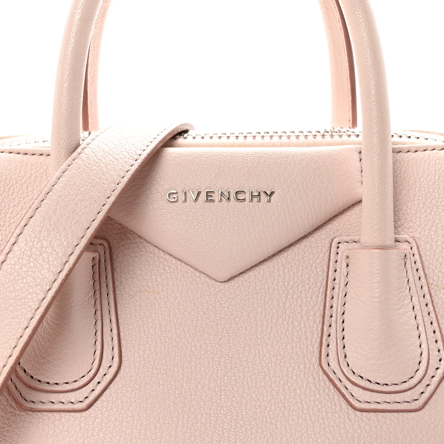 Sugar Goatskin Small Antigona Pale Pink - Image 7