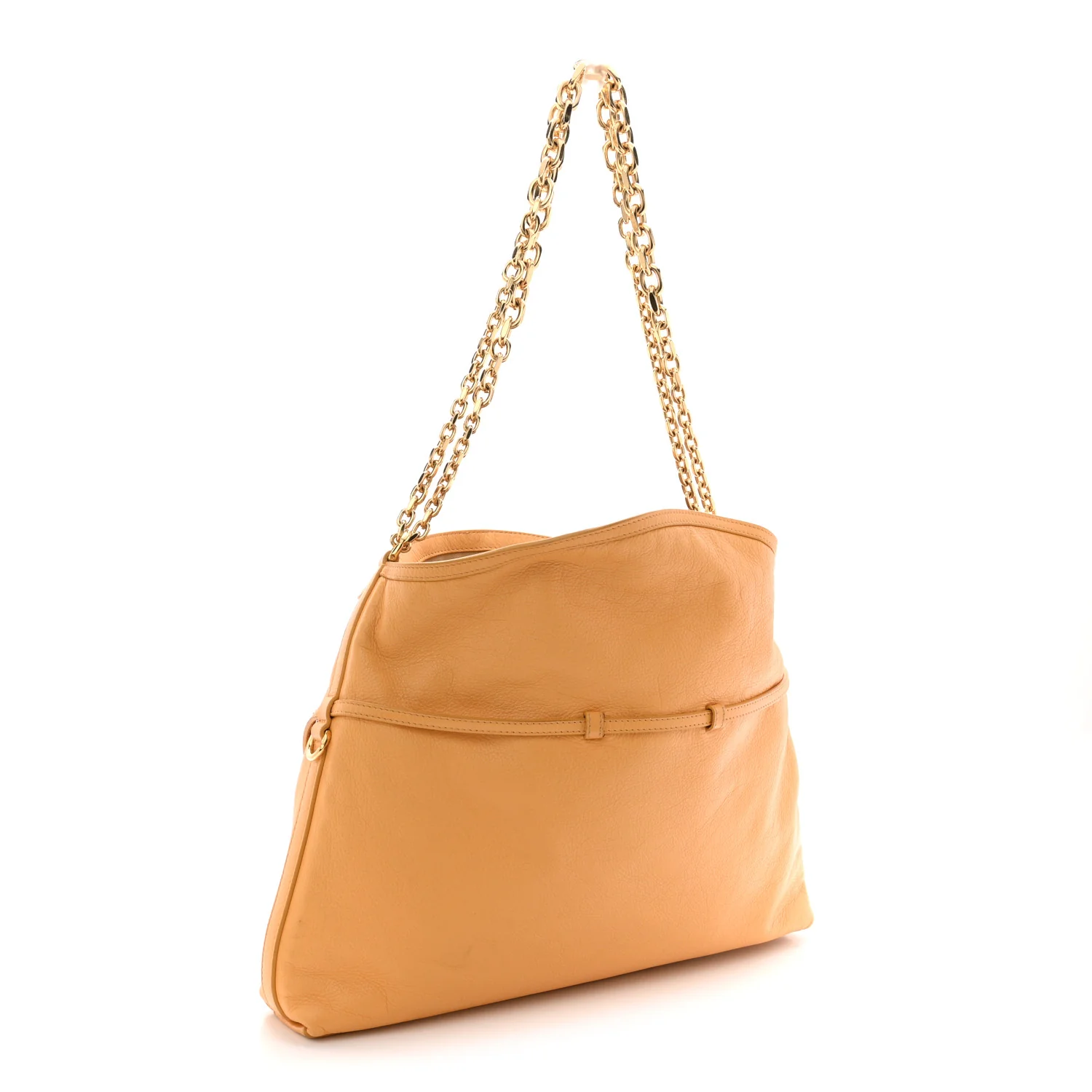 Tumbled Calfskin Medium Voyou Bag Mustard - Image 3