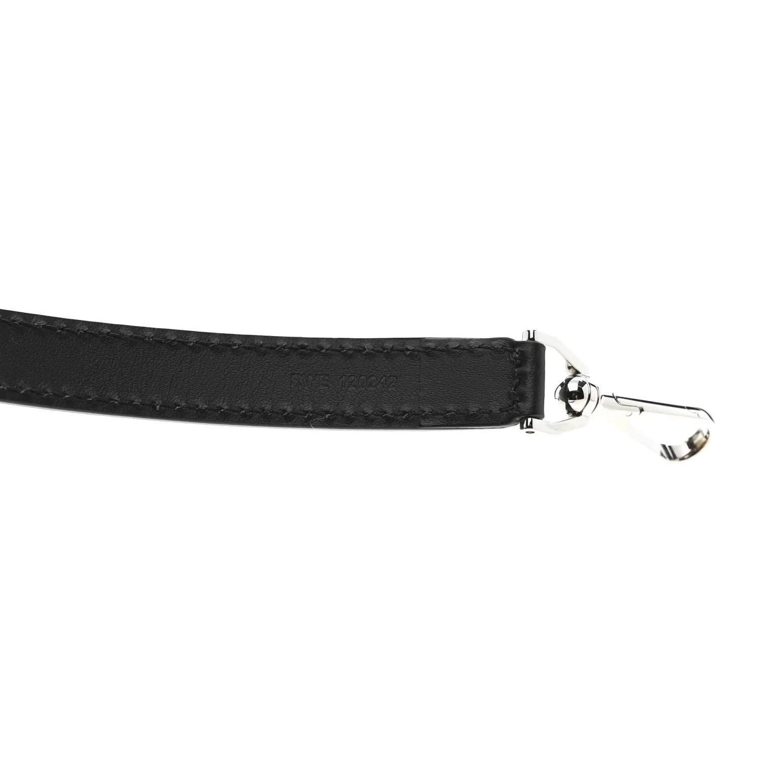 Calfskin Adjustable Shoulder Strap Black - Image 4