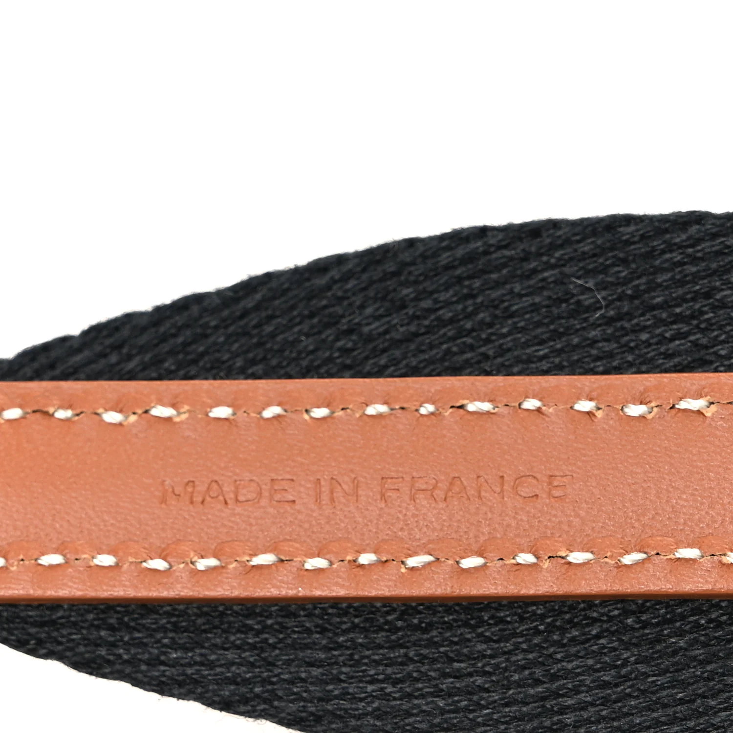 Canvas Calfskin Adjustable Shoulder Strap Black Gold - Image 5