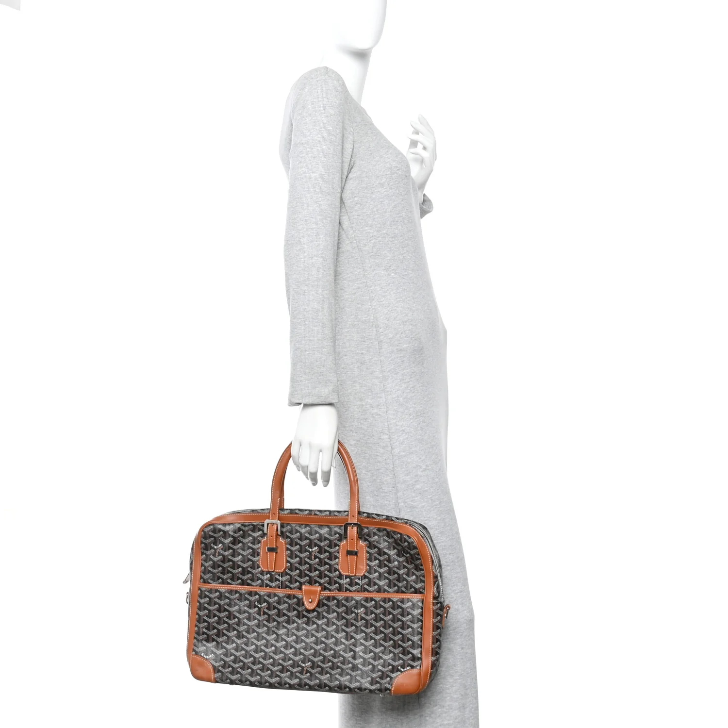 Goyardine Ambassade MM Briefcase Black Gold - Image 3