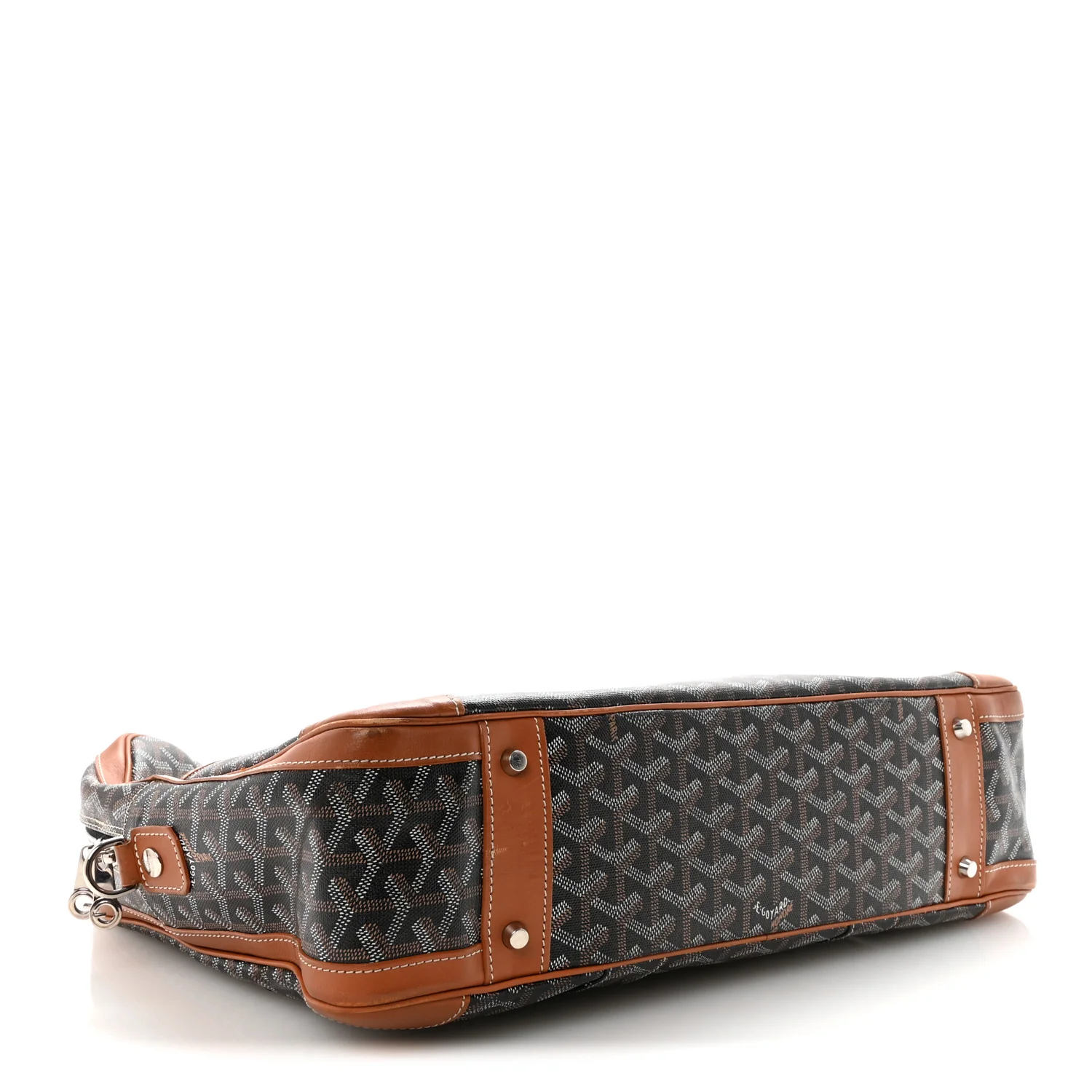 Goyardine Ambassade MM Briefcase Black Gold - Image 4