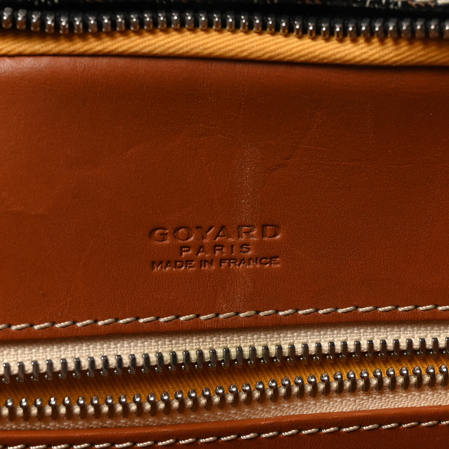 Goyardine Ambassade MM Briefcase Black Gold - Image 6